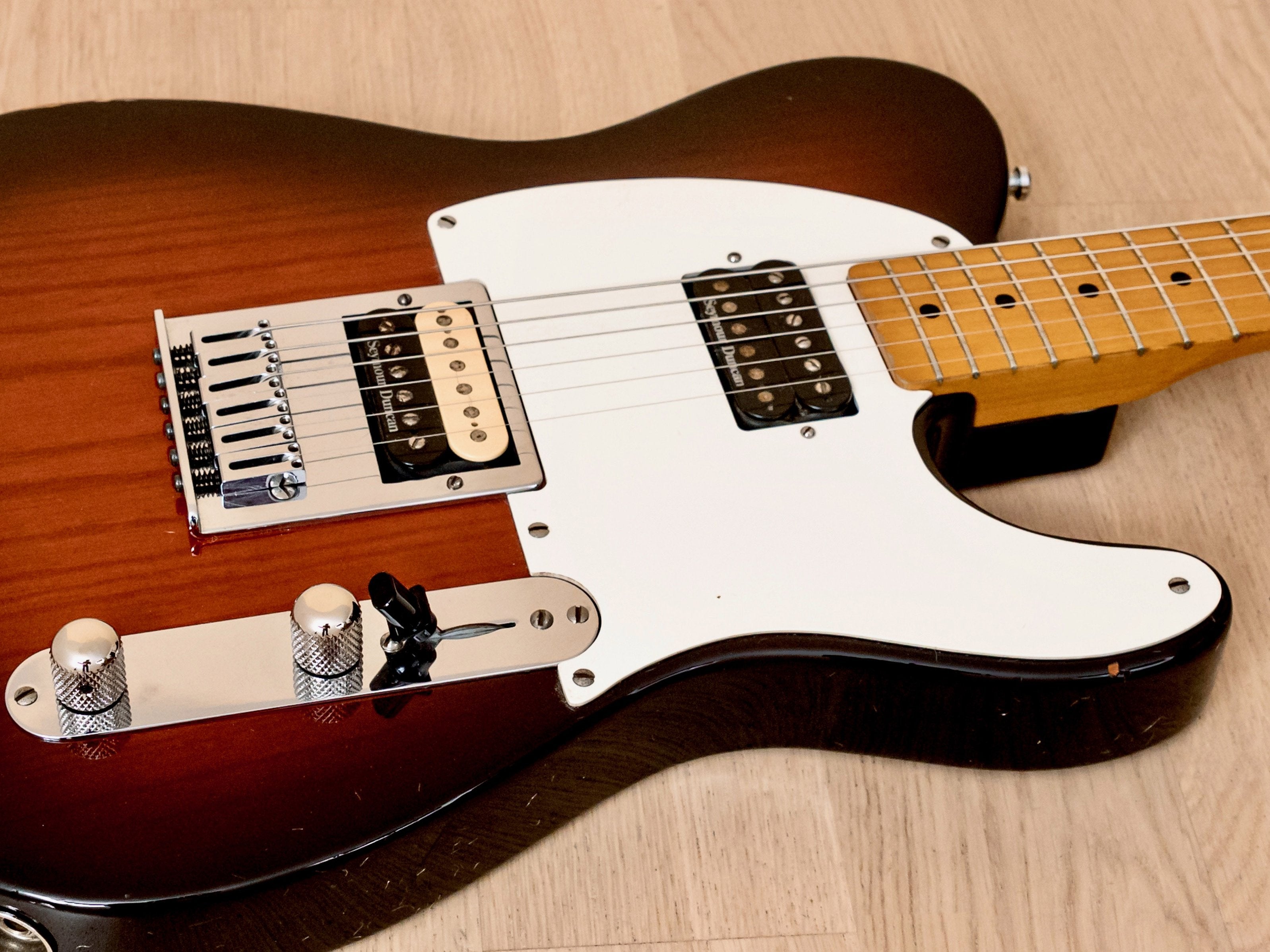 1990 Fender '52 Telecaster TL52-900 Violin Burst w/ Seymour Duncan Humbuckers & Case, Japan MIJ Fujigen