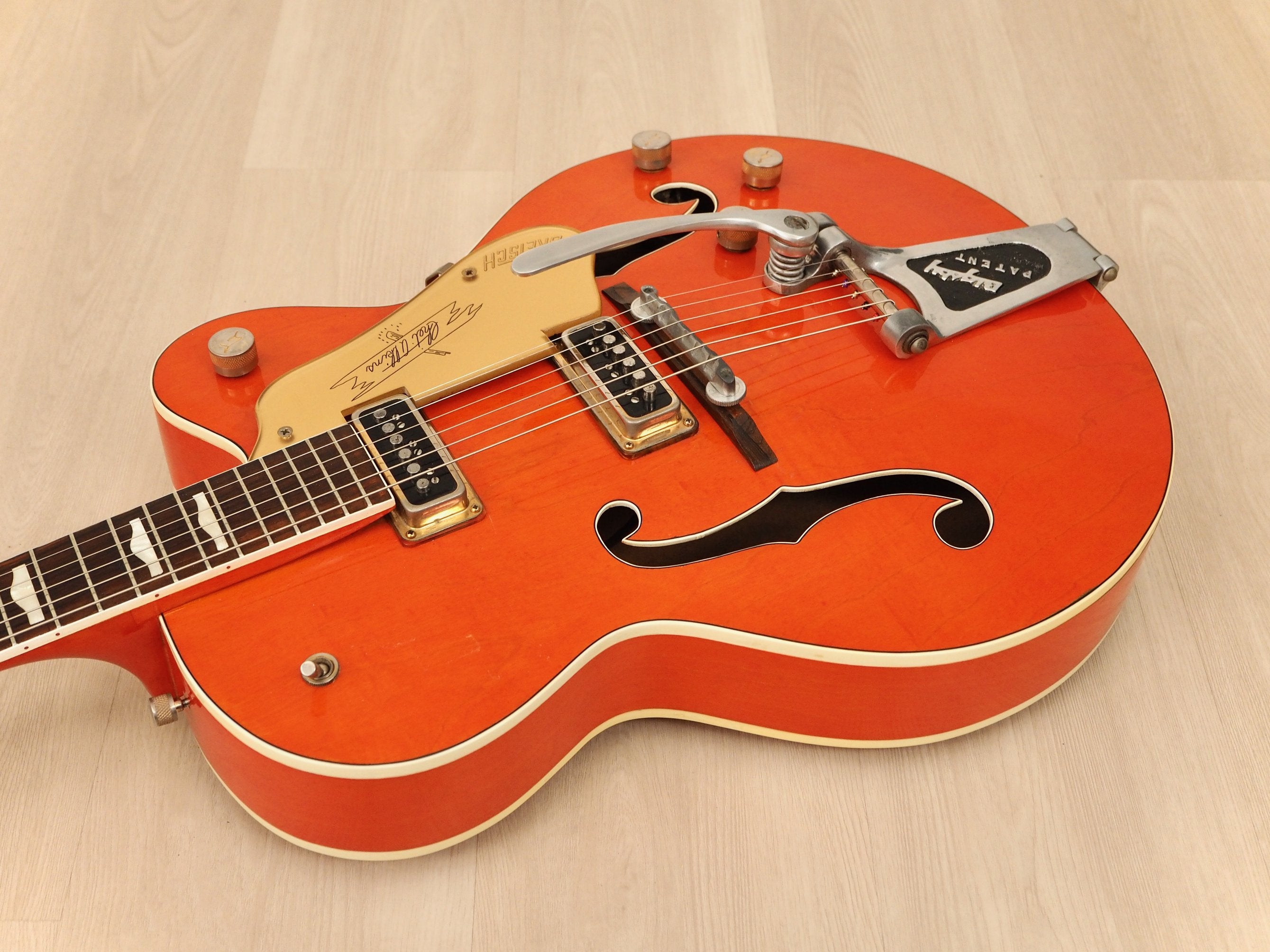 1957 Gretsch 6120 Chet Atkins Vintage Guitar Western Orange 100% Original, DynaSonics & Cowboy Case