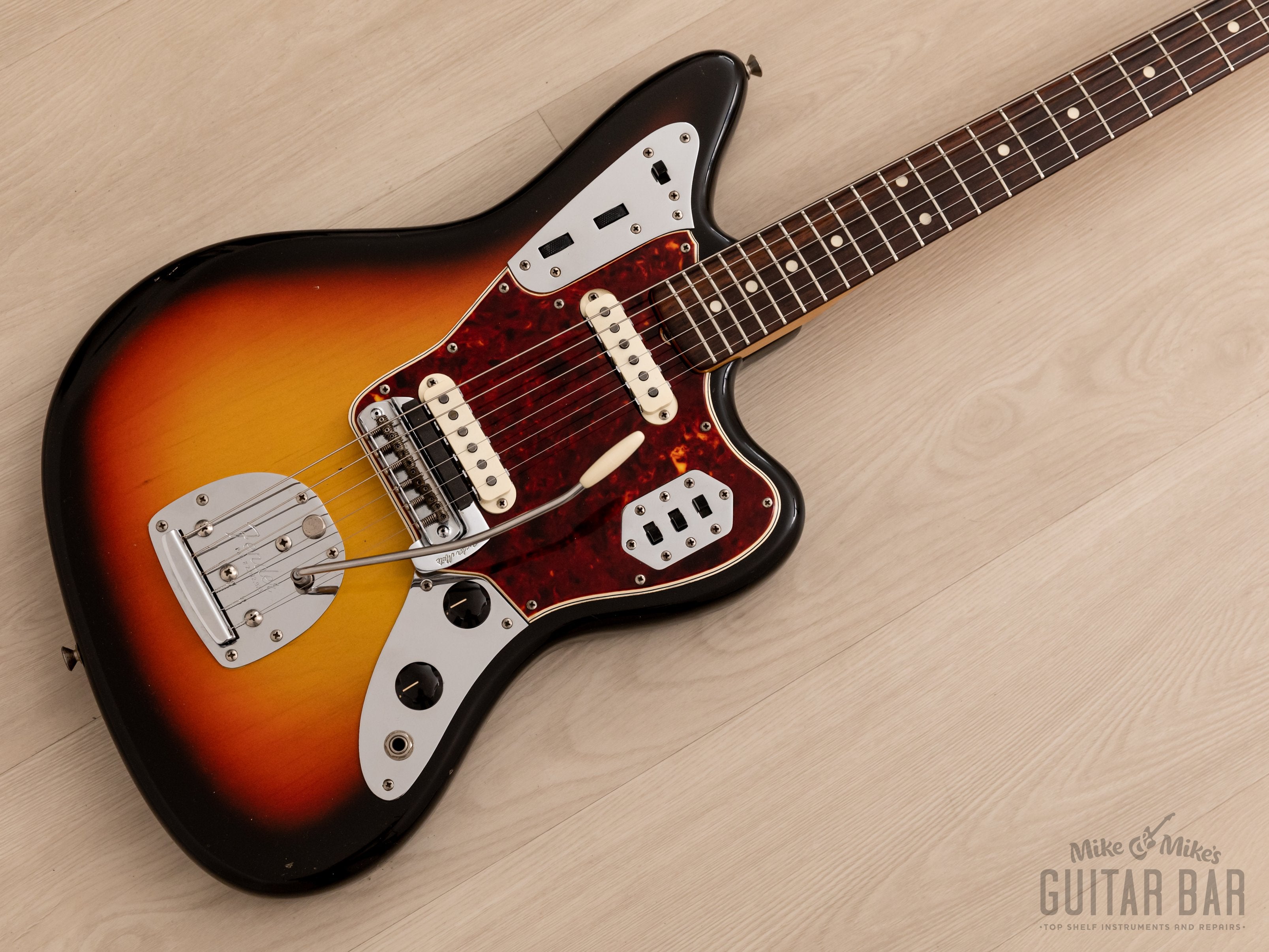 1965 Fender Jaguar Vintage Offset Guitar Sunburst, Collector Grade w/ Case