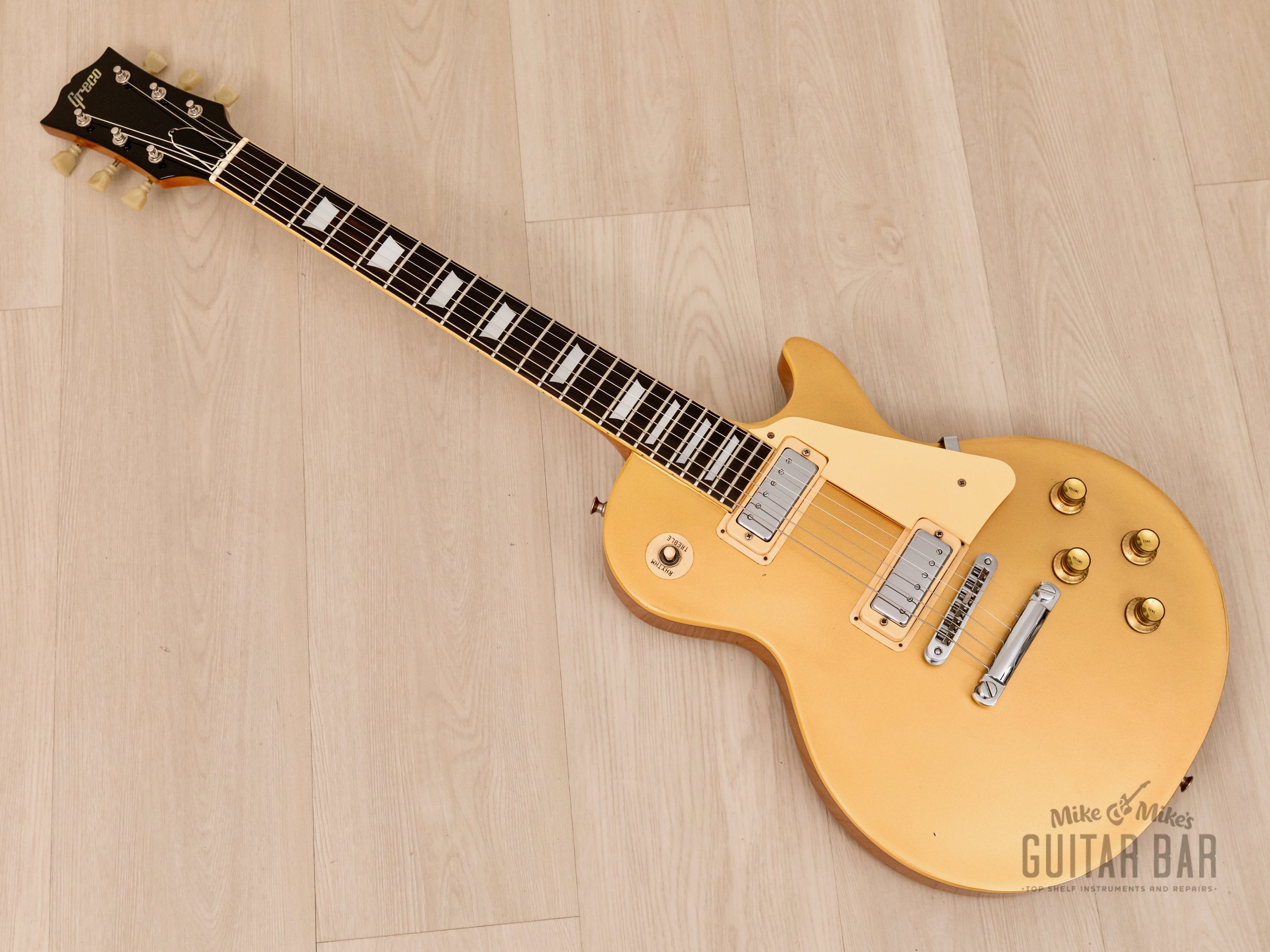 1978 Greco EG600GS Goldtop Vintage Guitar w/ Mini Humbuckers, Japan Fujigen