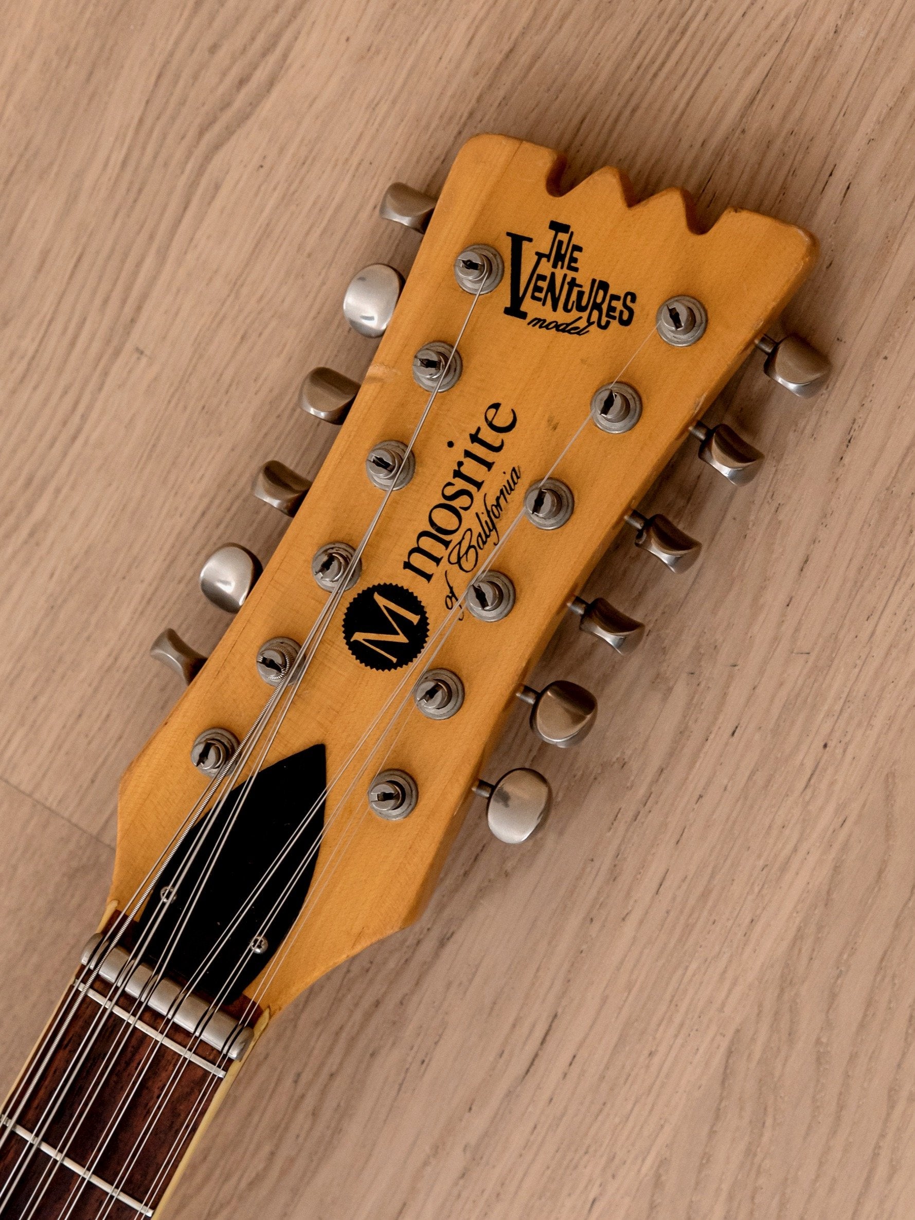 1960s Mosrite Ventures Model XII Vintage 12 String Electric Guitar Red w/ Case, USA-Made