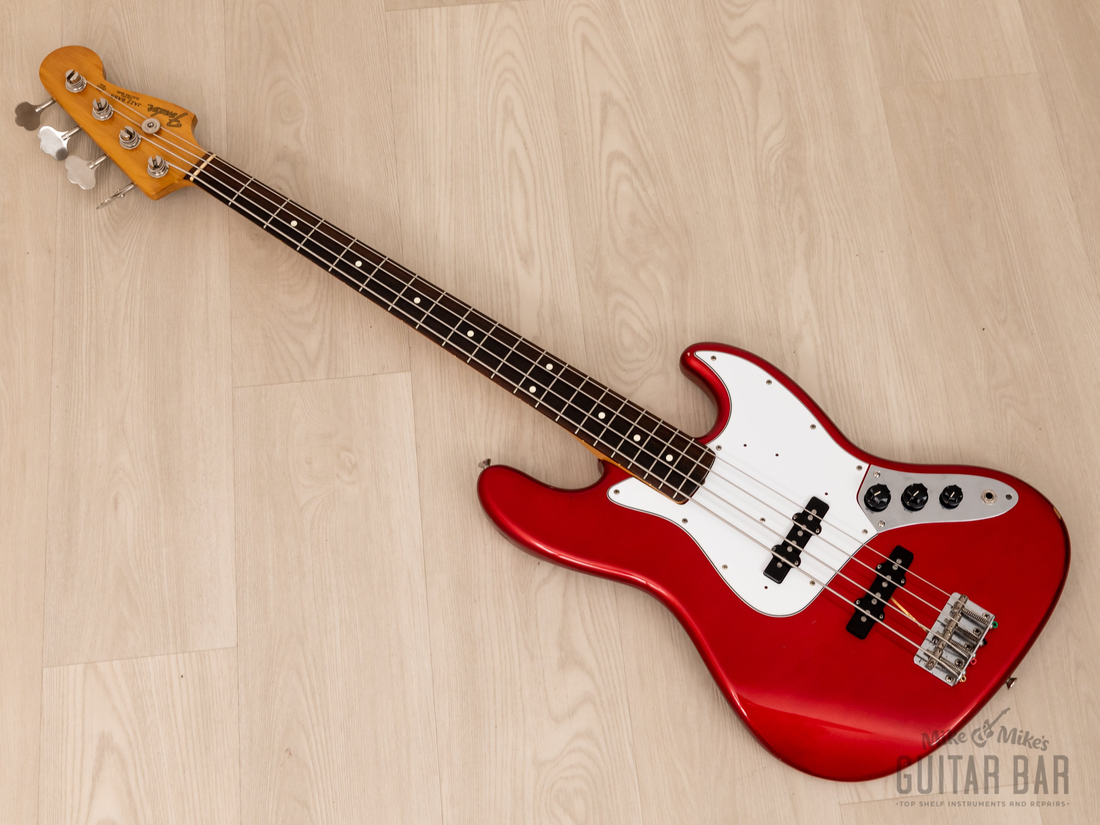 1983 Fender JV Jazz Bass ‘62 Vintage Reissue JB62-75 Candy Apple Red, Japan  MIJ Fujigen