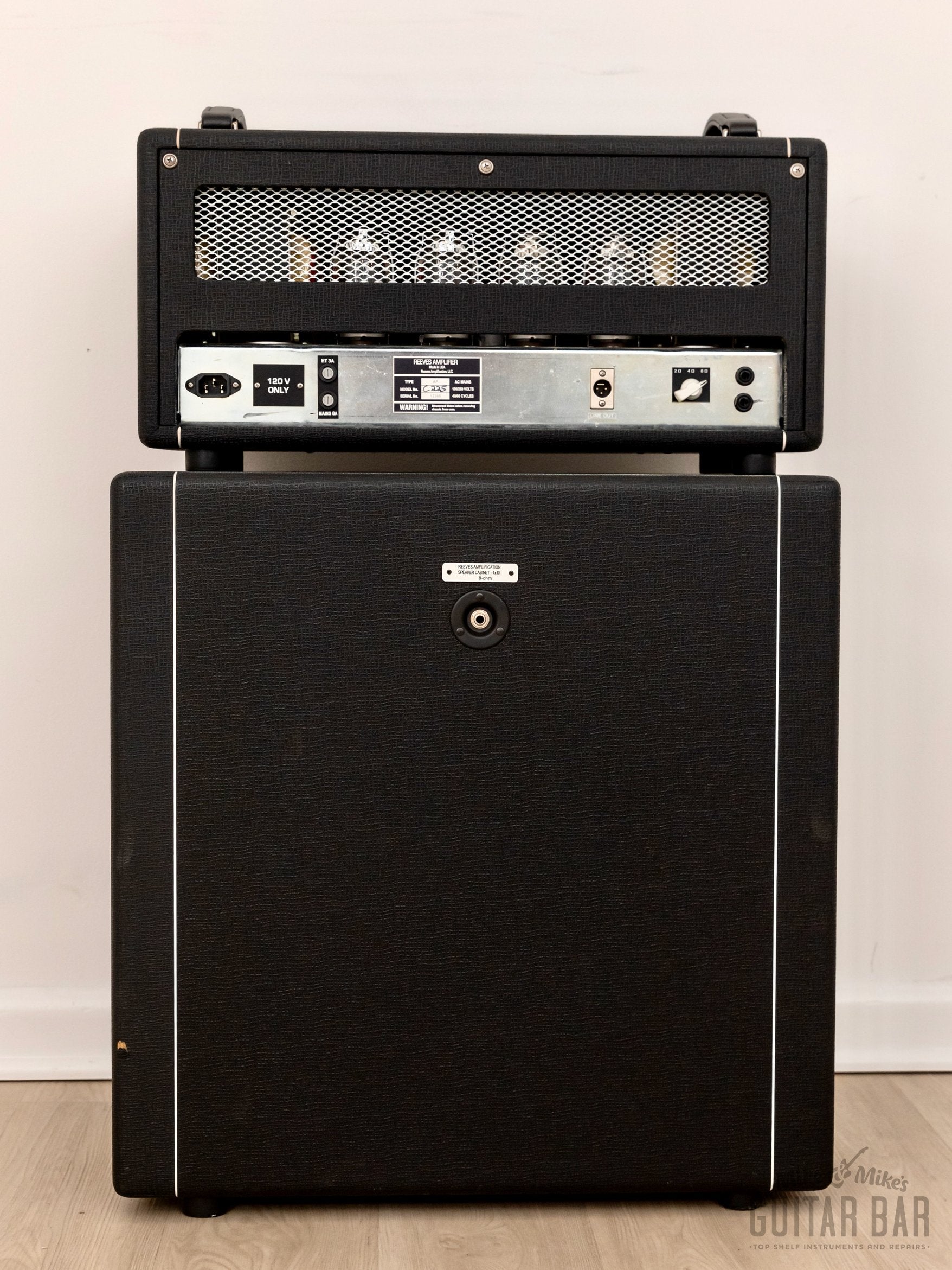 Reeves Custom 225 Boutique Tube Bass Amp Stack w/ 4x10 Cabinet, KT88
