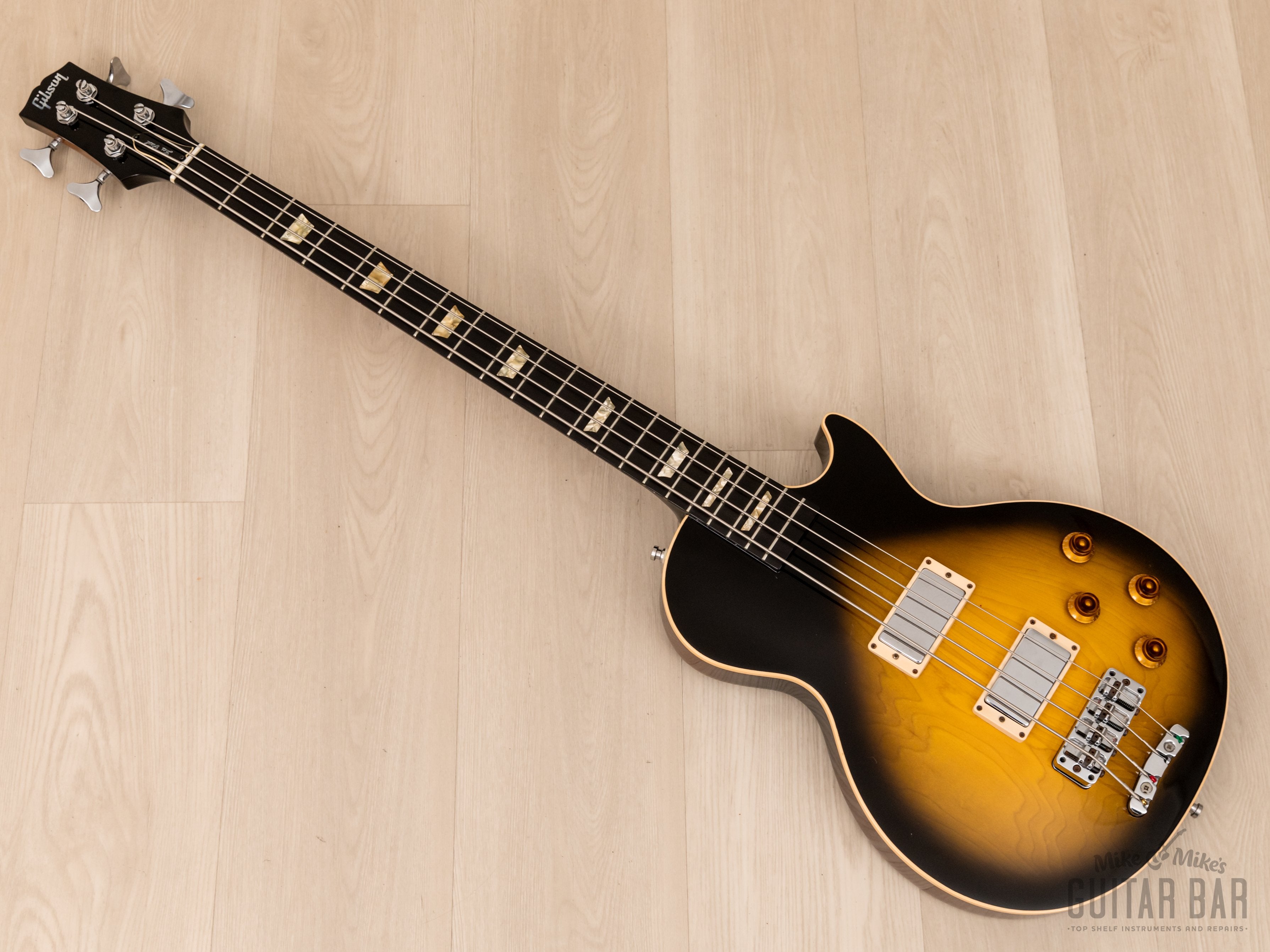 1997 Gibson Les Paul Standard Bass Vintage Sunburst w/ Active Bartolini Preamp, Case