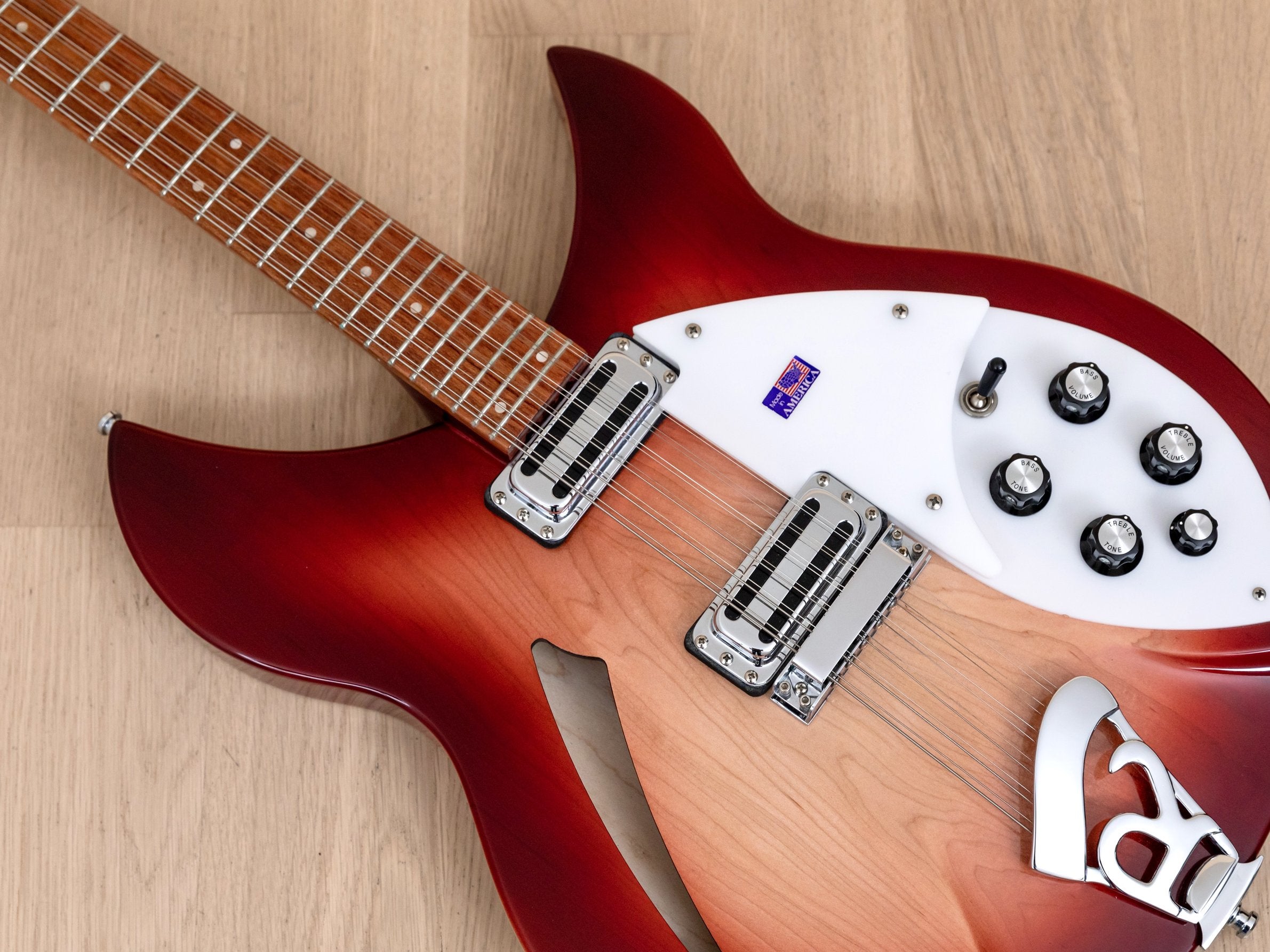 1996 Rickenbacker 330/12 VP 12 String Electric Guitar Fireglo Near Mint w/ Case & Tags, Toaster Tops