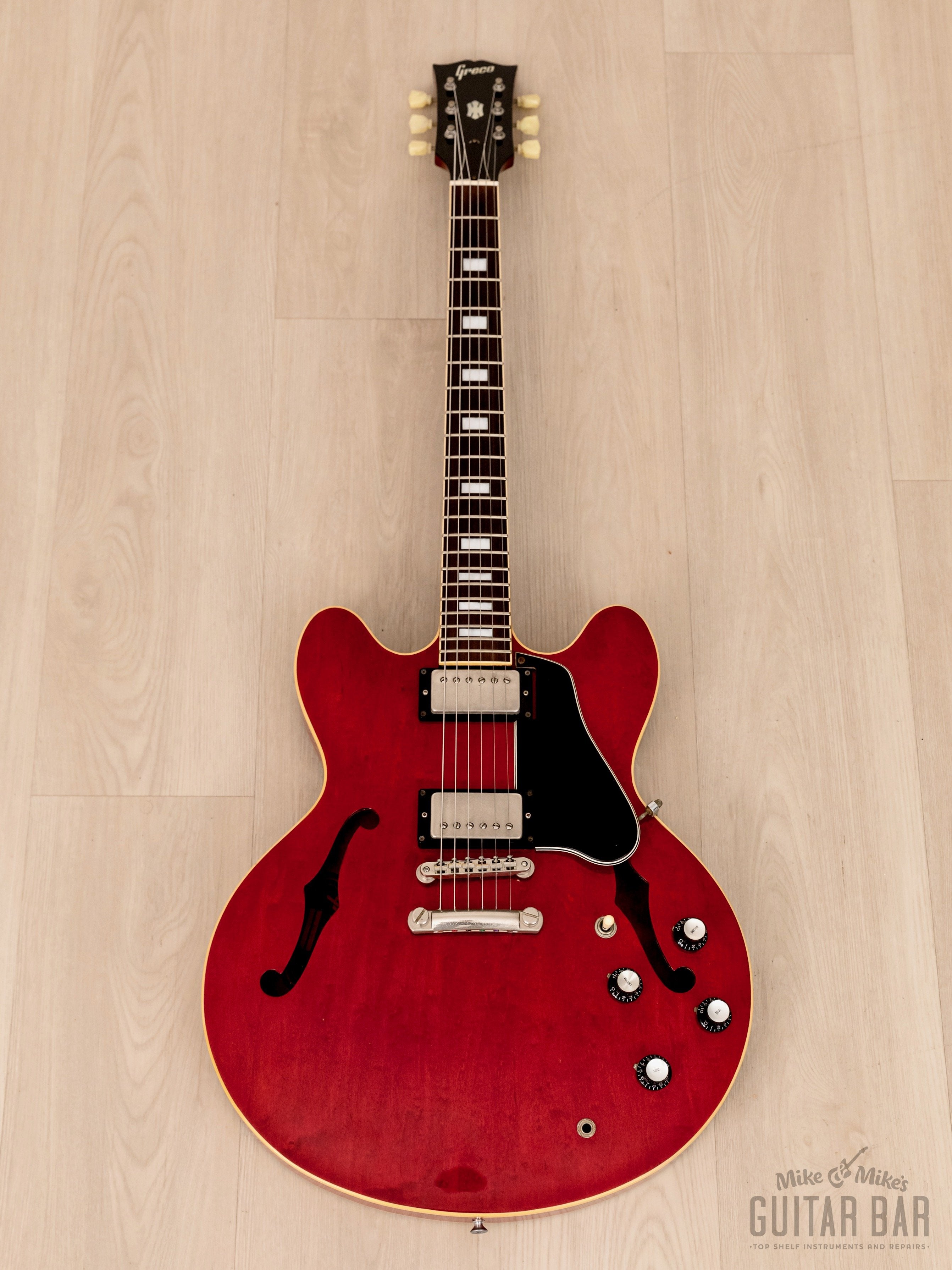 1990 Greco SA-75 Vintage Semi-Hollow Guitar 335 Cherry Mint Collection, Japan Fujigen