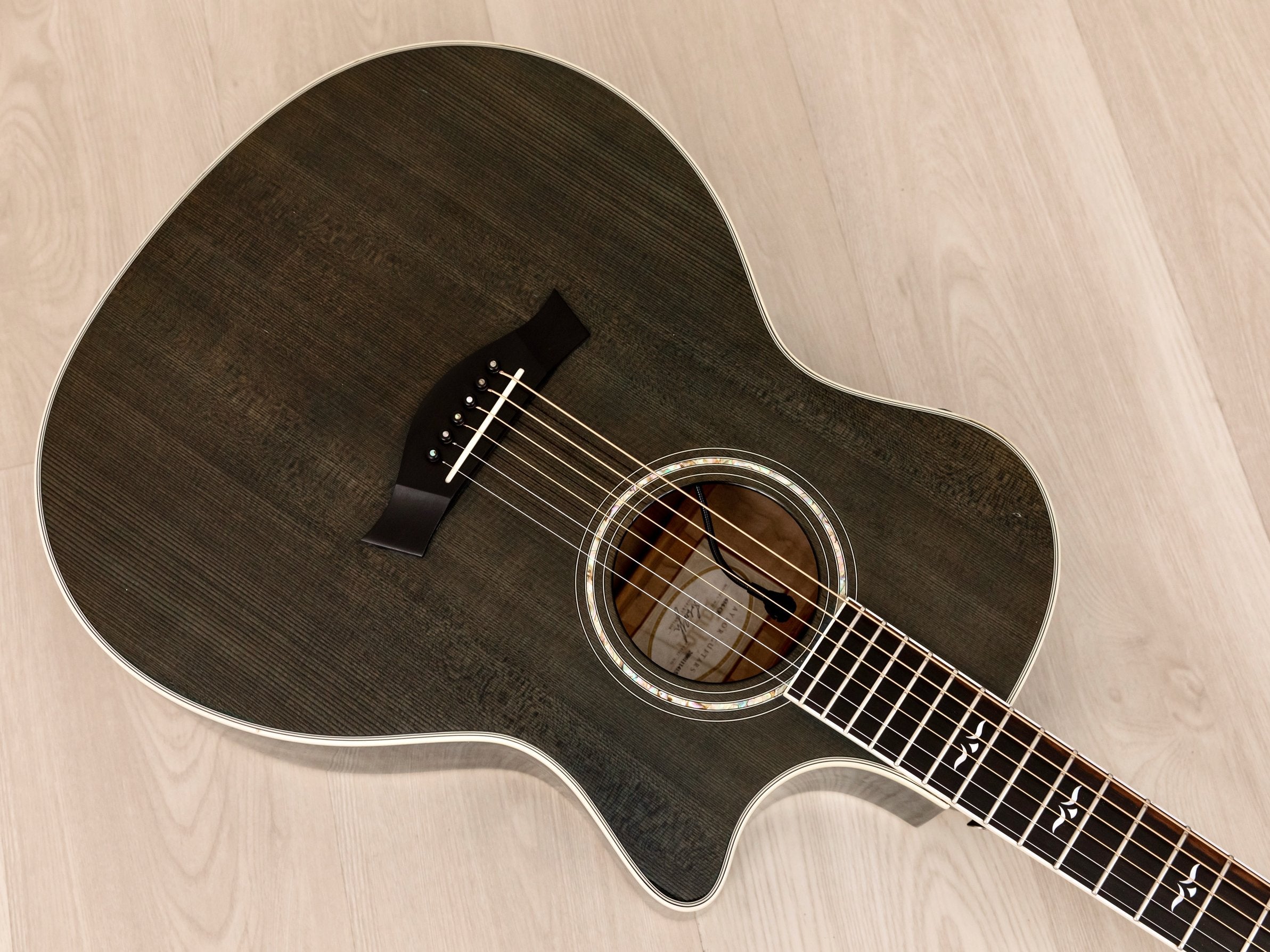 2000 Taylor 614CE Acoustic Electric Guitar Transparent Blue w/ Fishman Prefix, Case