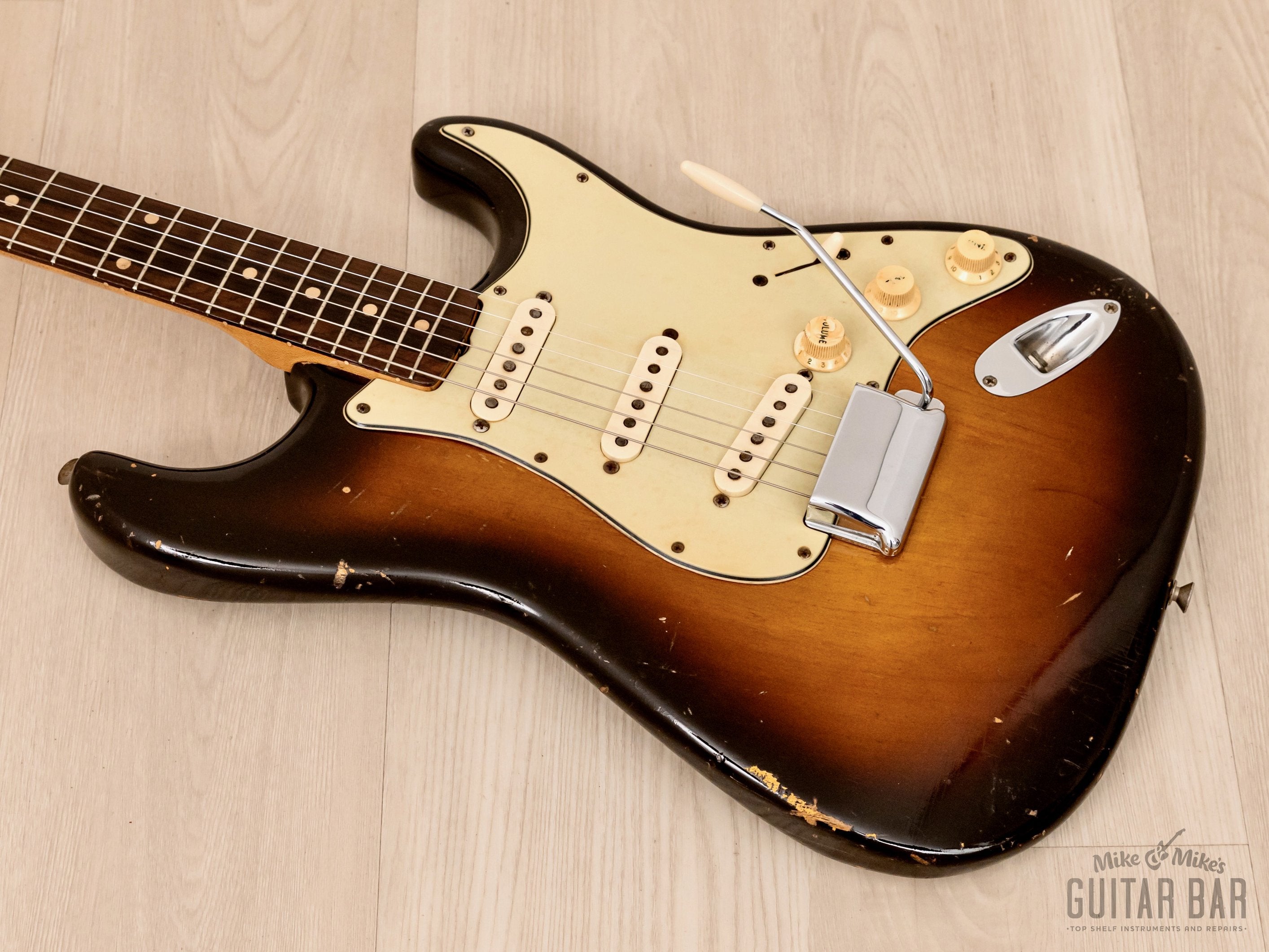 1960 Fender Stratocaster Vintage Guitar Slab Board Sunburst w/ Case