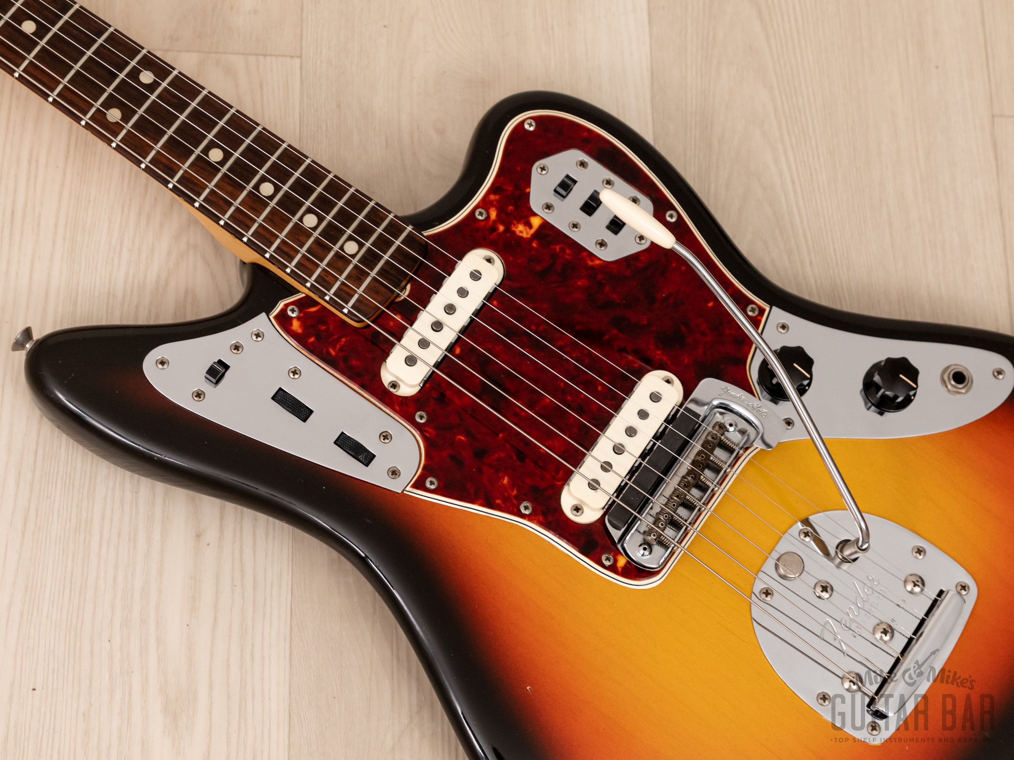 1965 Fender Jaguar Vintage Offset Guitar Sunburst, Collector Grade w/ Case