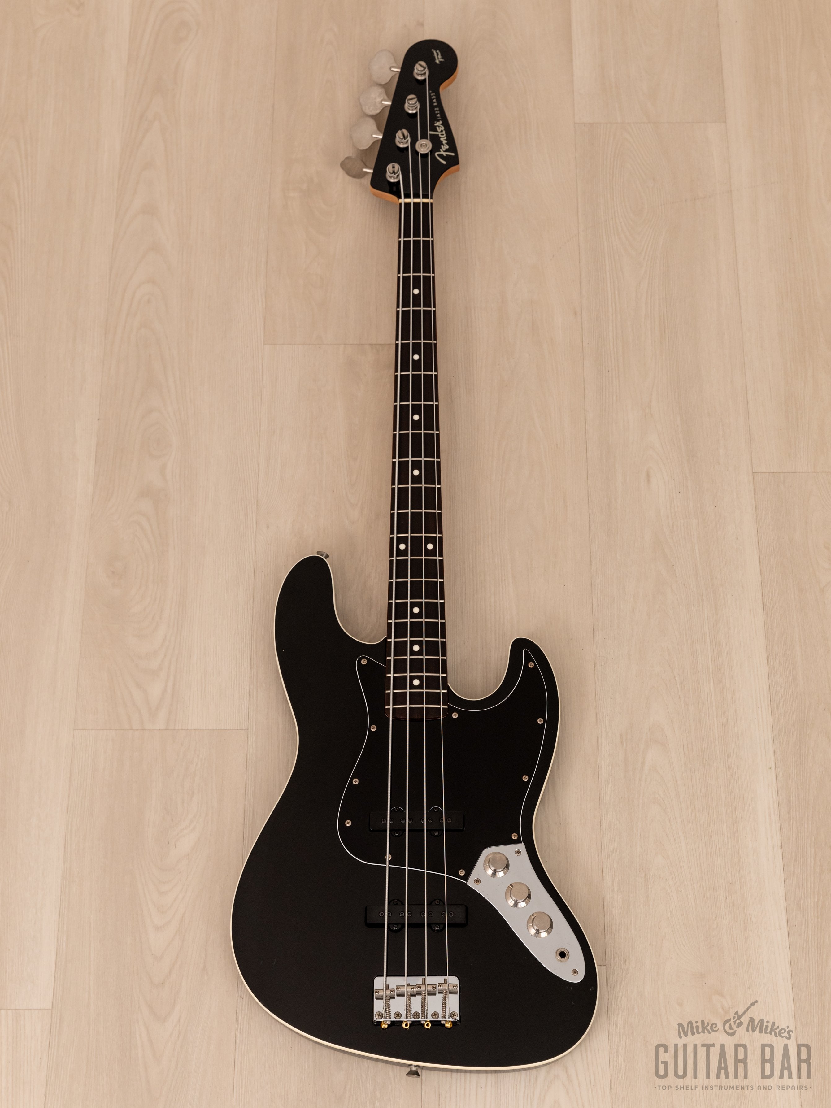 2012 Fender Aerodyne Jazz Bass Black w/ Dimarzio Model J Pickups, Japan MIJ