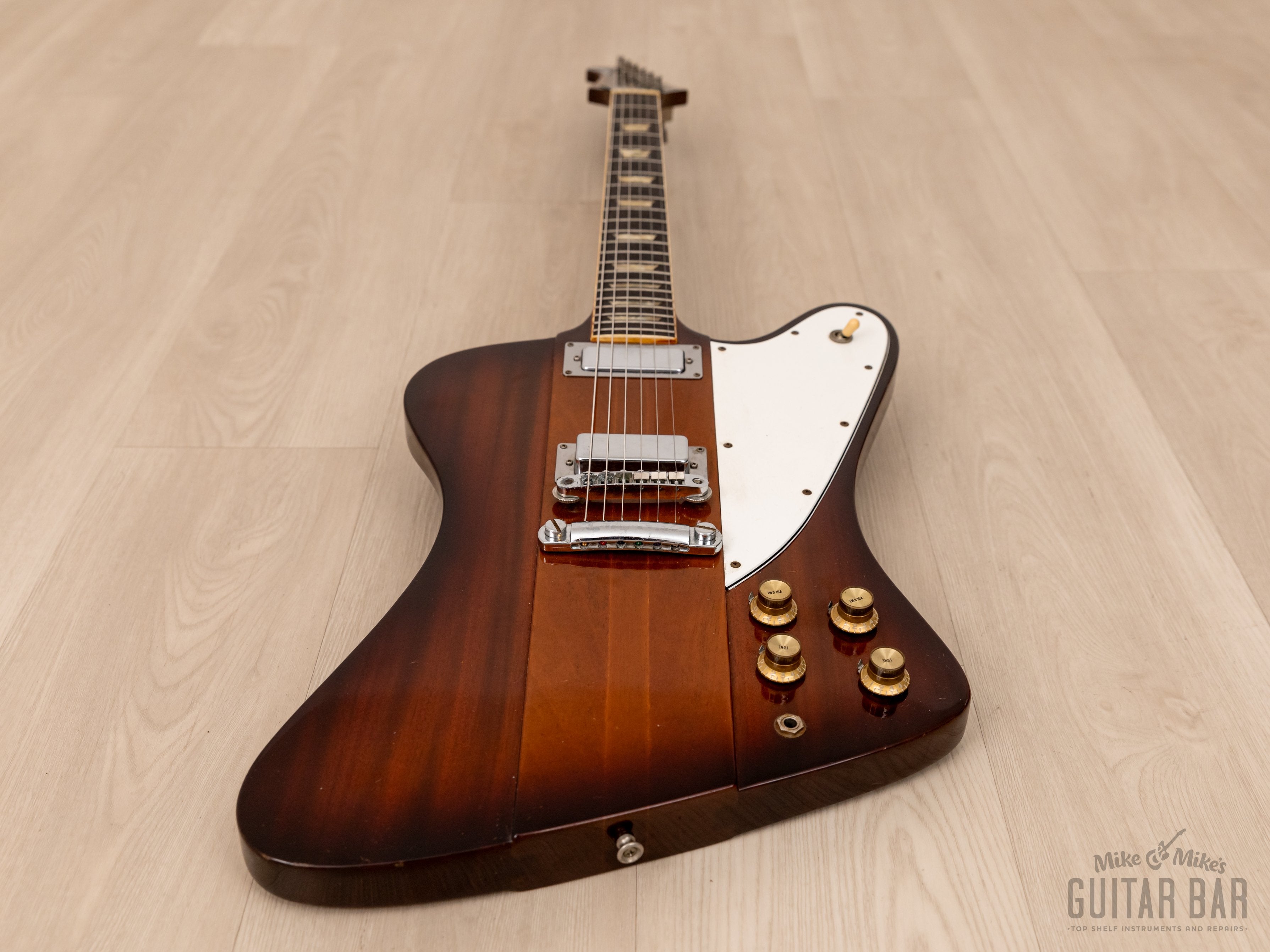 1978 Burny FFB-150 Master Hand Firebird Vintage Neck Through Guitar Sunburst w/ Case, Fernandes Japan