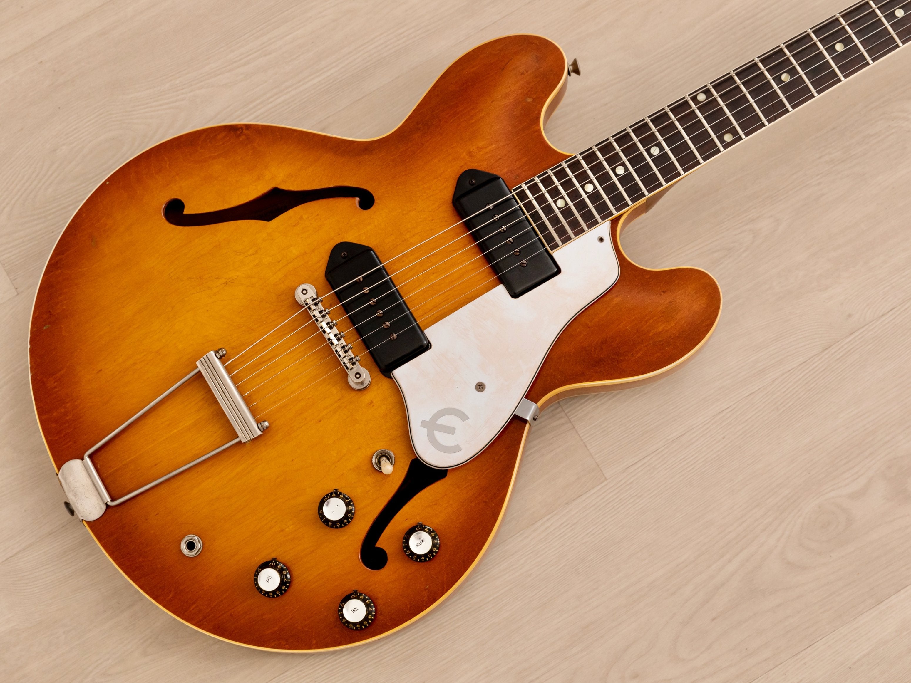 1961 Epiphone Casino Vintage Electric Guitar, Royal Tan, First Year w/ Case
