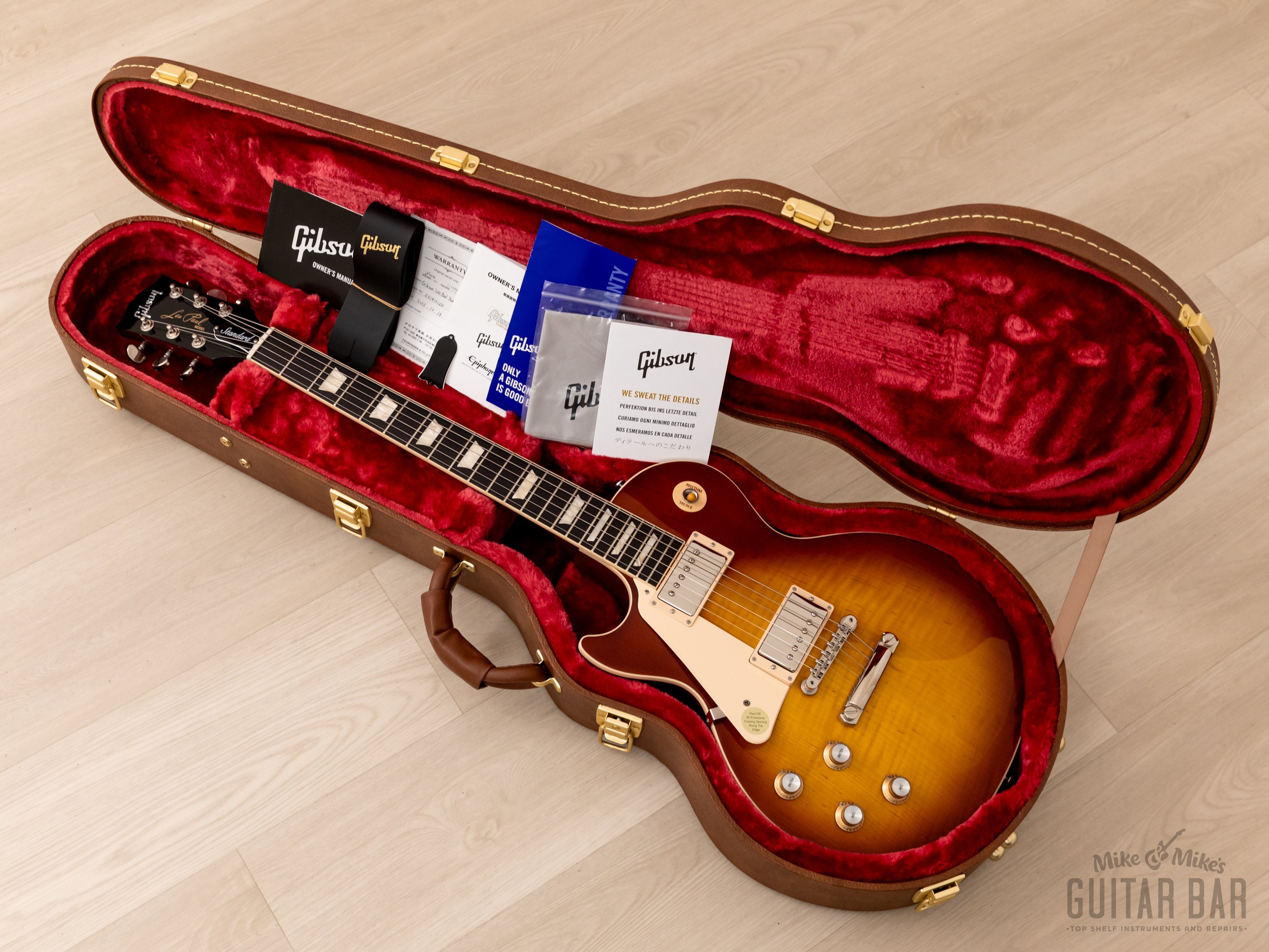 2021 Gibson Les Paul Standard 60s Left-Handed Ice Tea Burst, Near-Mint w/ Burstbucker 61 PAFs, Case, Hangtags