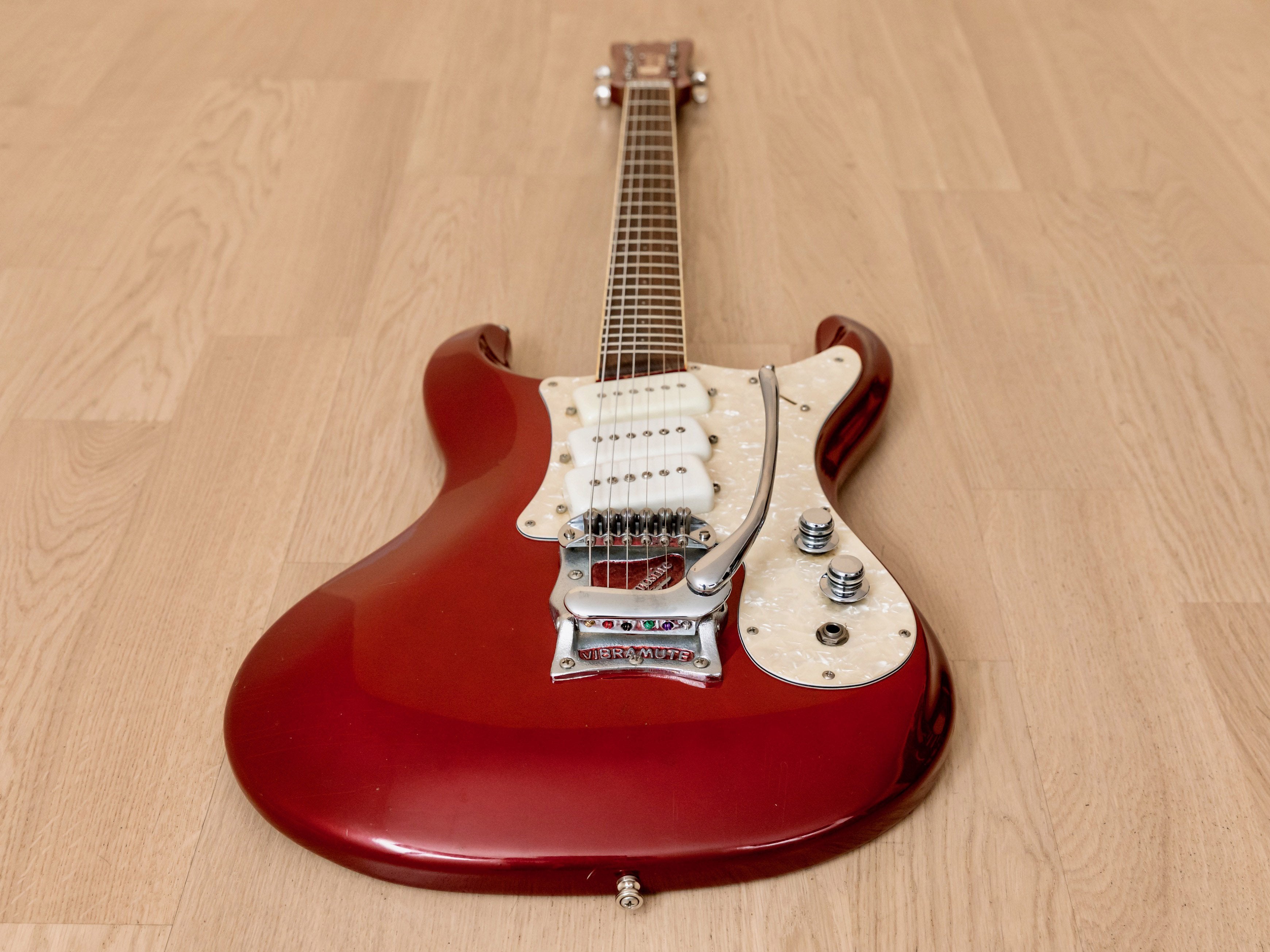 2004 Mosrite Eurorite 3 Pickup Non-Production Ventures-Style Guitar, Candy Apple Red w/ Case, Fillmore