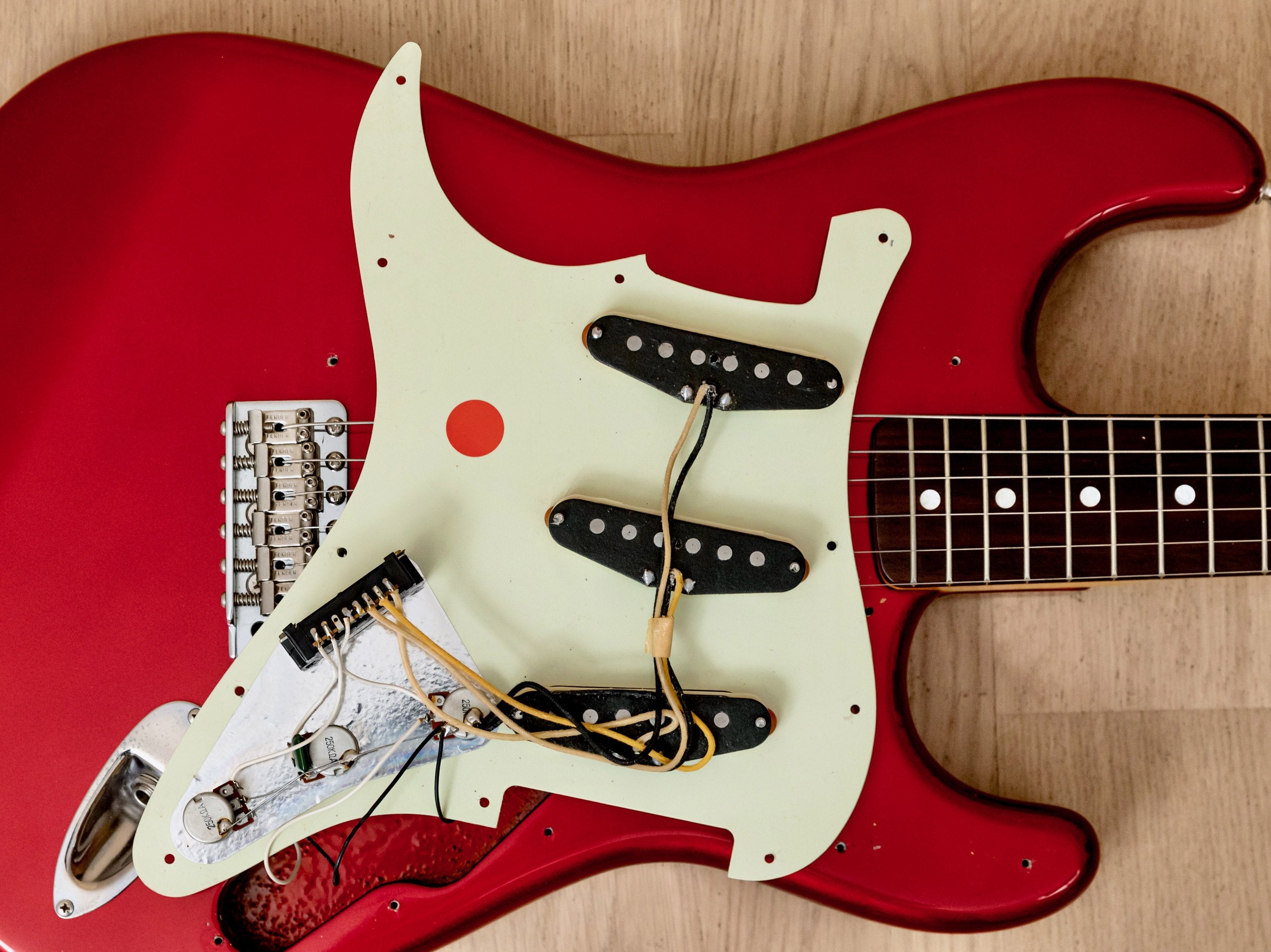 1996 Fender '65 Stratocaster Order Made ST65, Candy Apple Red w/ USA Pickups & Tweed Case, Japan MIJ