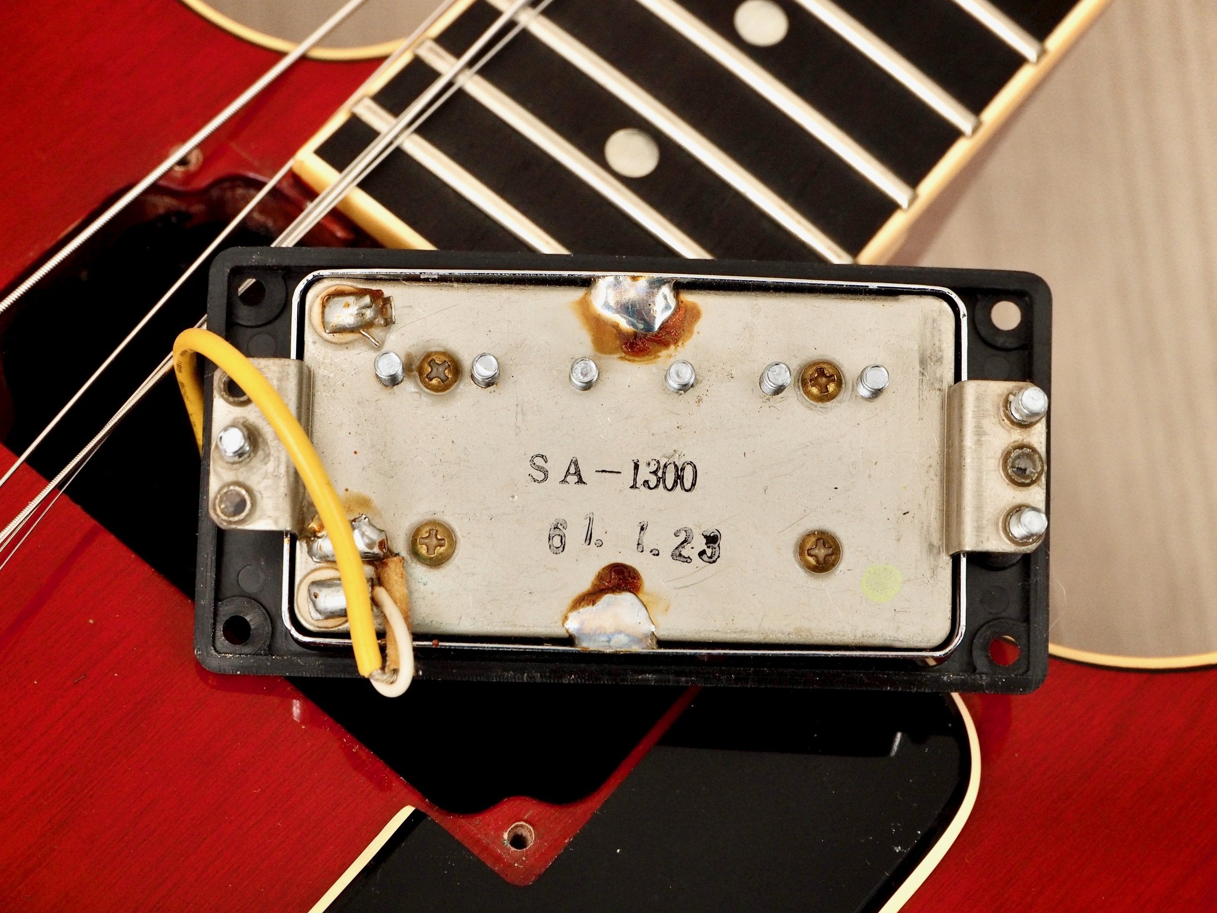 1986 Yamaha SA1300 Super Axe Vintage Semi-Hollowbody ES-Style Guitar Persimmon Red, 100% Original