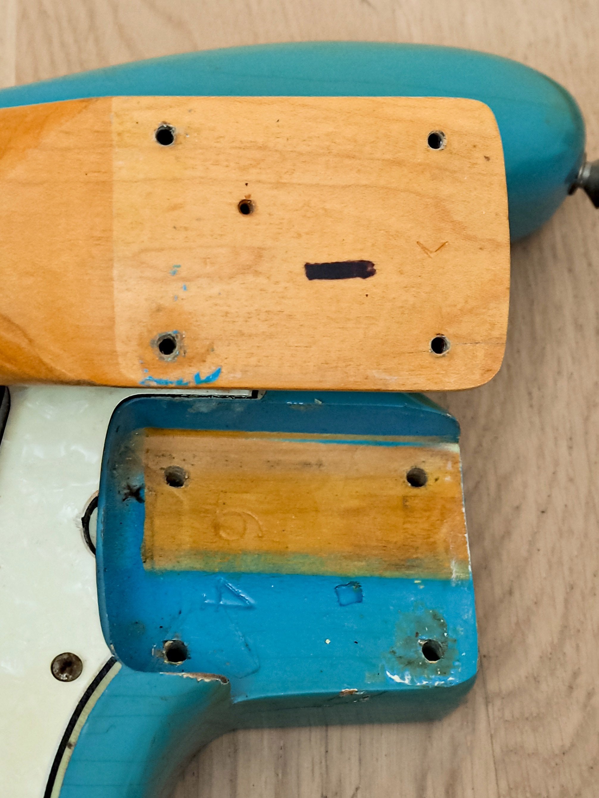 1964 Fender Mustang Vintage Pre-CBS Offset Guitar Daphne Blue, 100% Original w/ Case