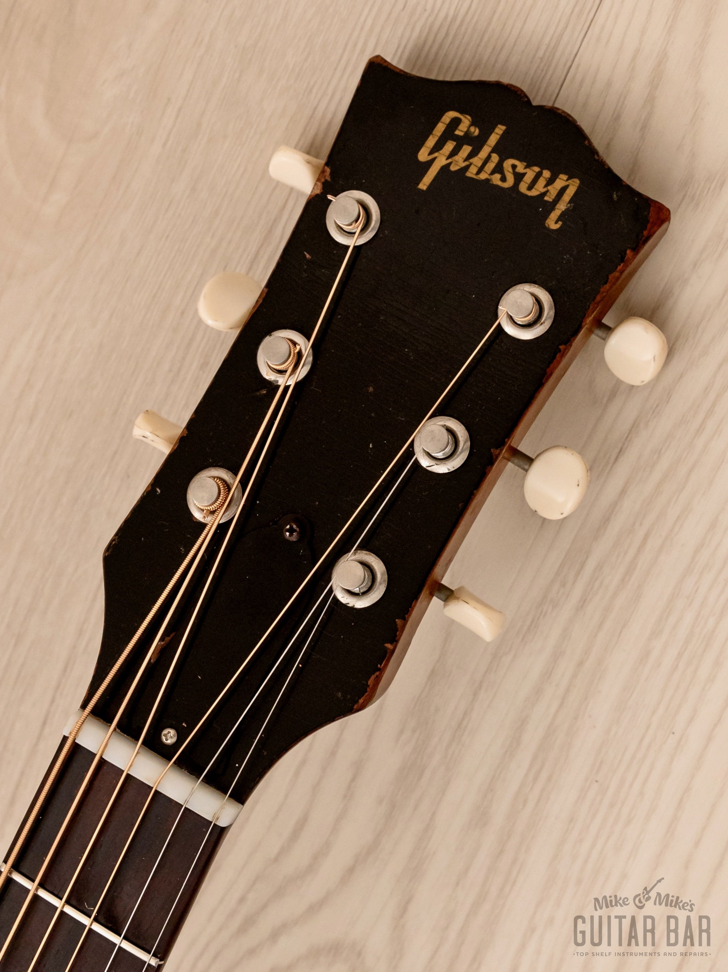 1957 Gibson LG-3 Vintage Acoustic Guitar X-Braced Natural w/ Case, LG-2