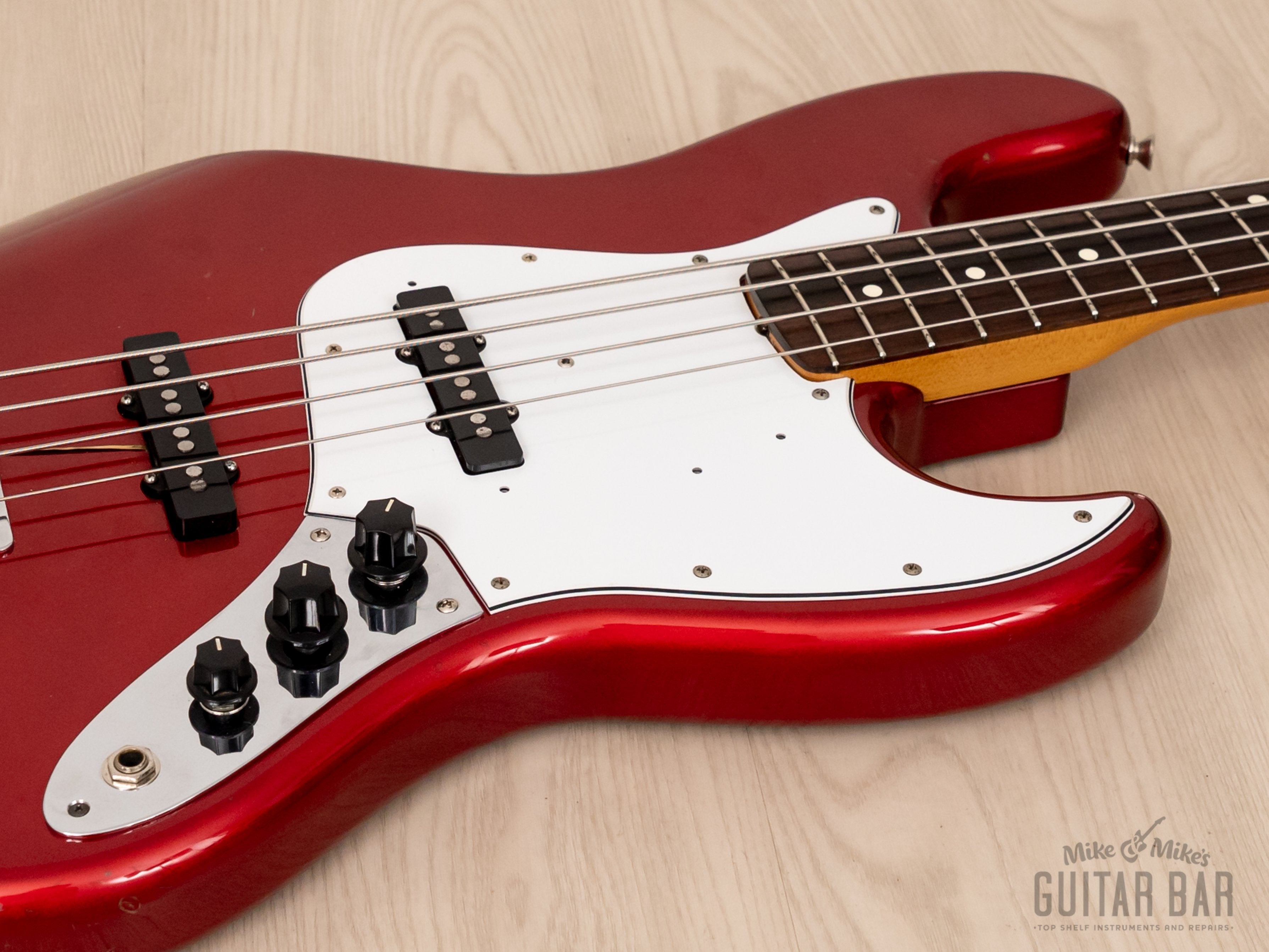 1983 Fender JV Jazz Bass ‘62 Vintage Reissue JB62-75 Candy Apple Red, Japan  MIJ Fujigen