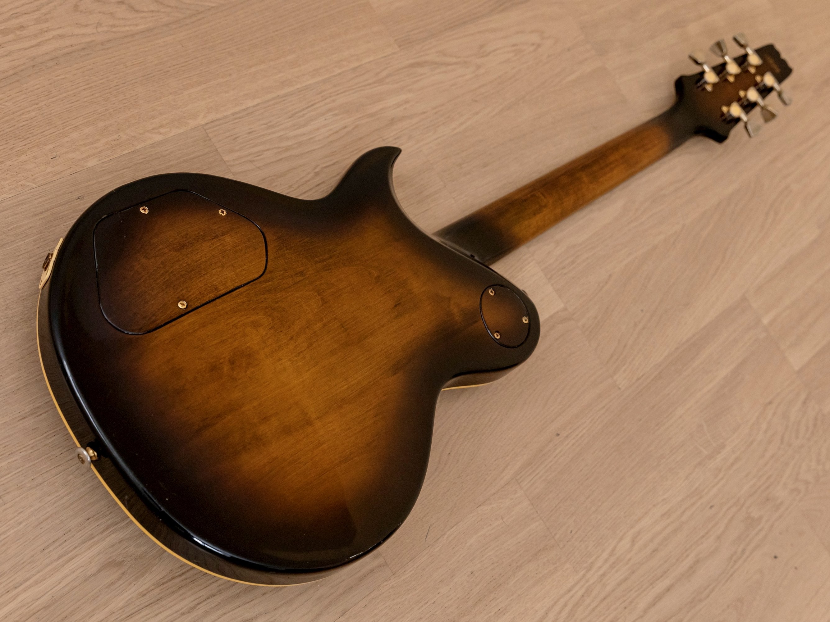 1981 Aria Pro II PE-R80 Vintage Electric Guitar 100% Original Antique Brown Japan Matsumoku w/ Maxon MMK 75