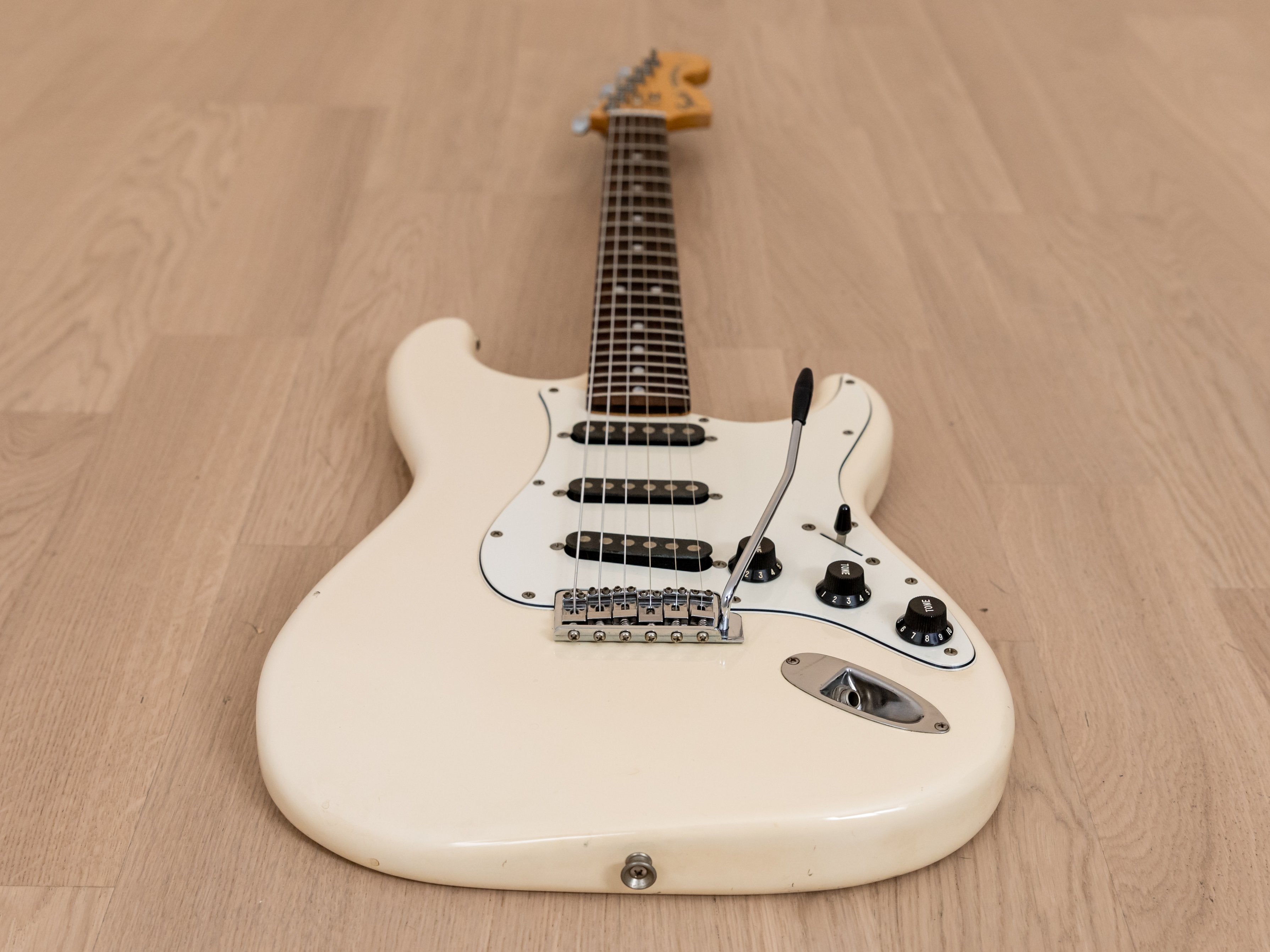 1994 Fender Stratocaster ST72-85SC Scalloped Fretboard Olympic White Japan MIJ Fujigen, Blackmore