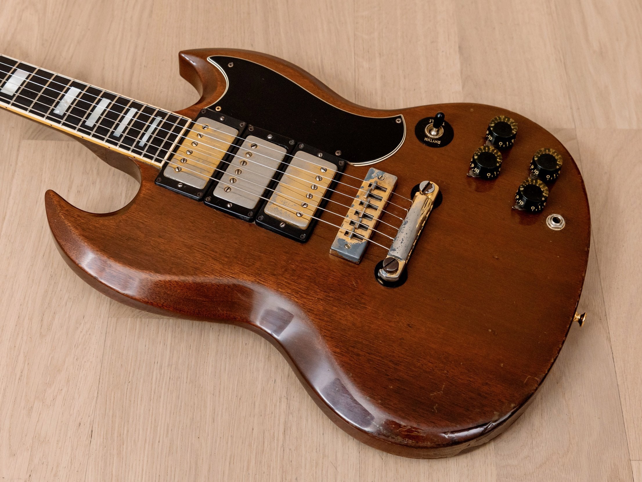 1973 Gibson SG Custom Vintage Electric Guitar Walnut 100% Original w/ Case