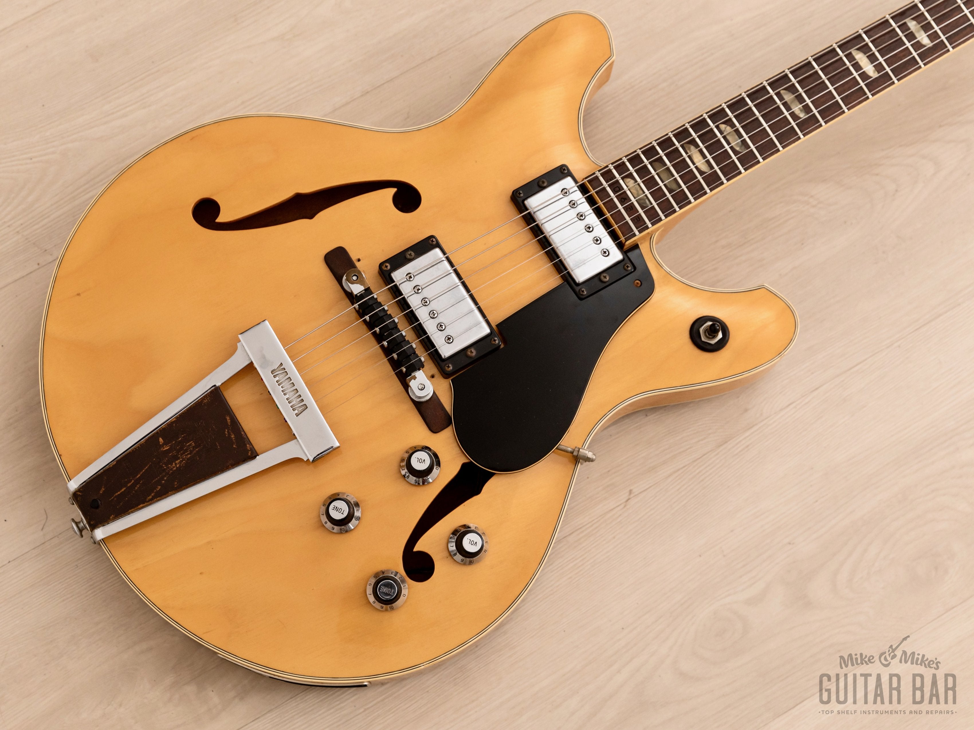 1974 Yamaha SA-60 Super Axe Vintage Semi-Hollow Electric Guitar Natural w/  Case, Hangtag