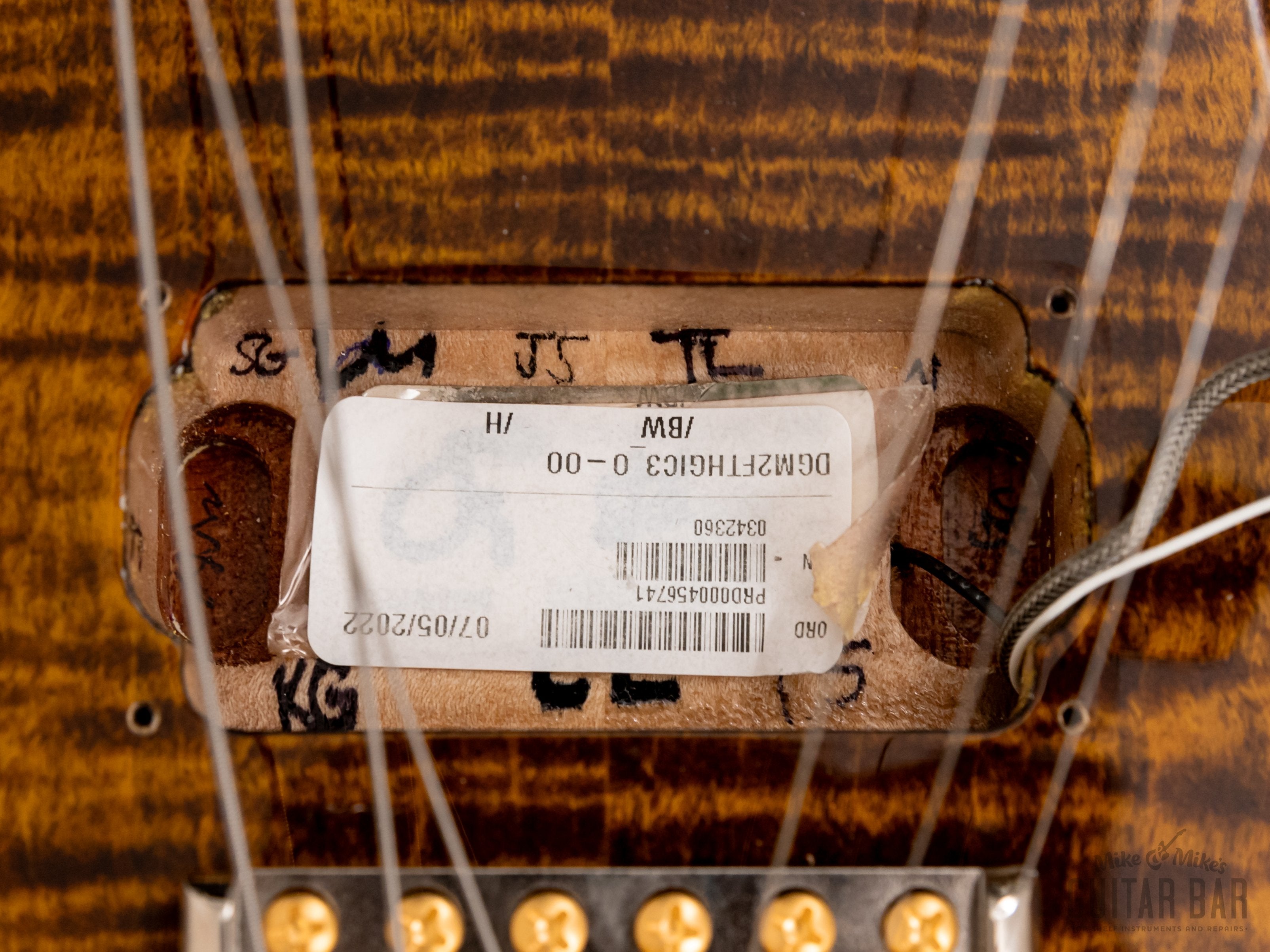 2022 Paul Reed Smith DGT David Grissom Trem 10 Top Black Gold Wrap Burst Near-Mint w/ Case, Tags