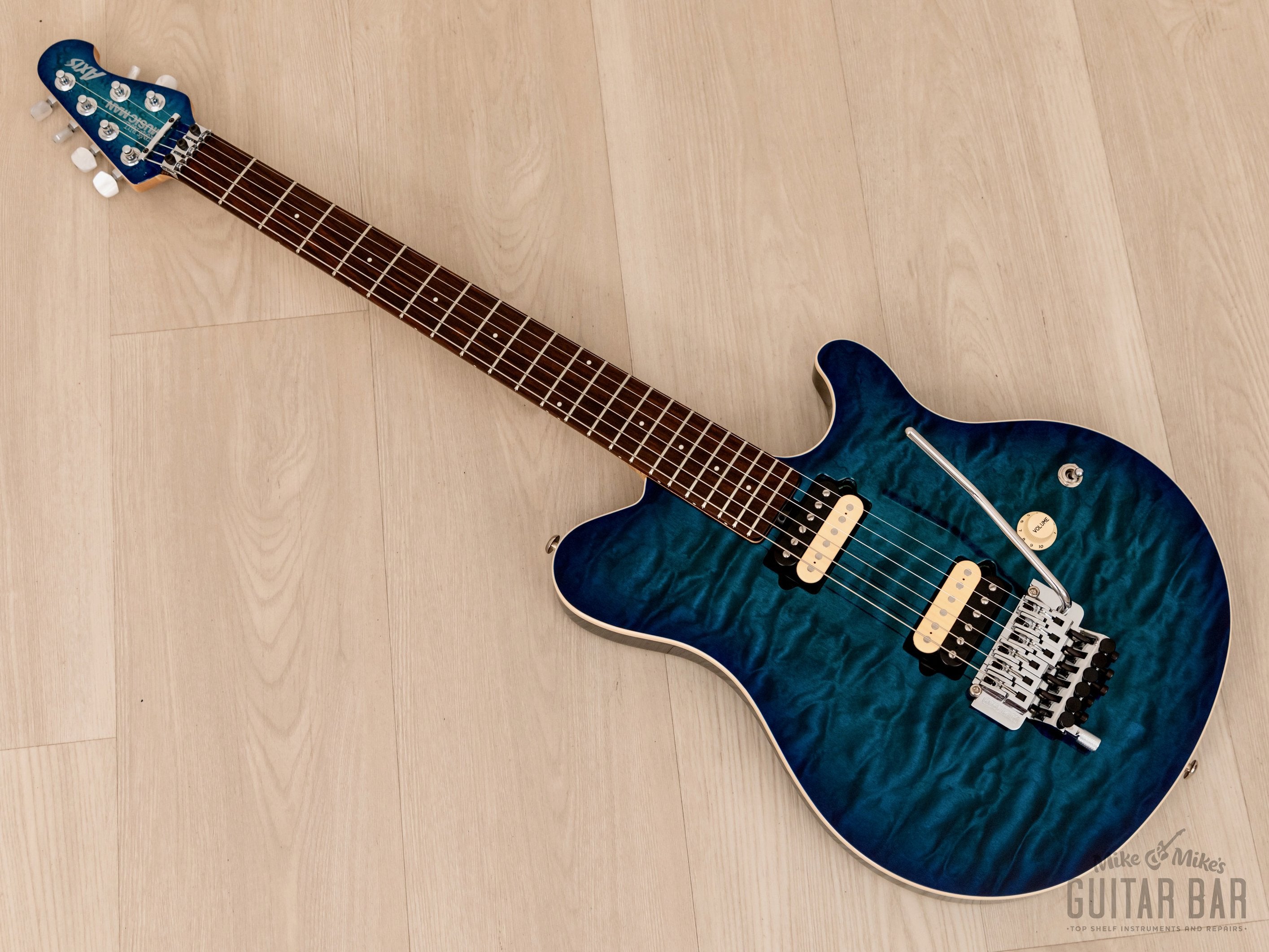 2020 Ernie Ball Music Man Axis Balboa Blue Burst Near-Mint w/ Case, Tags, Post-EVH