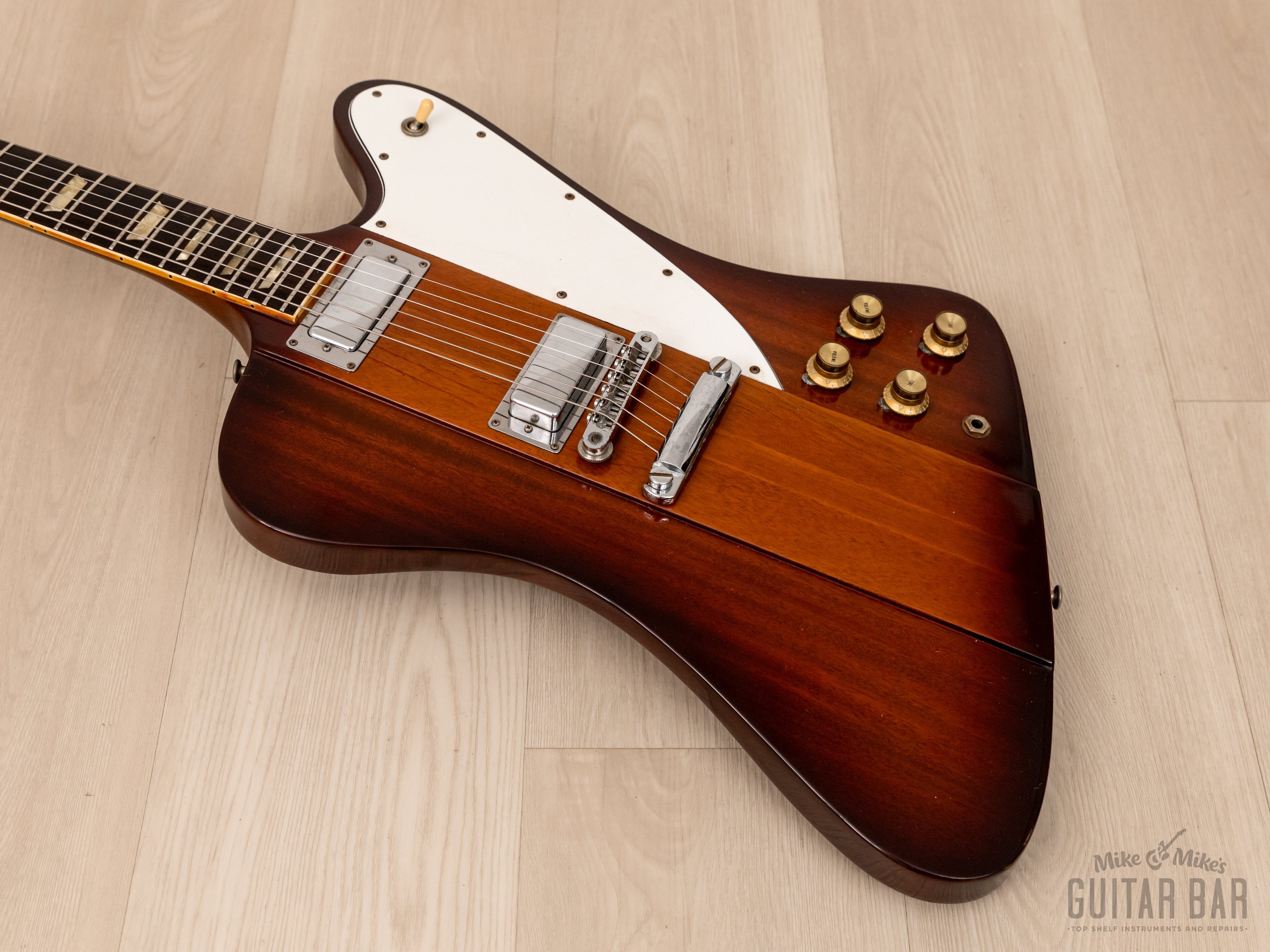 1978 Burny FFB-150 Master Hand Firebird Vintage Neck Through Guitar Sunburst w/ Case, Fernandes Japan