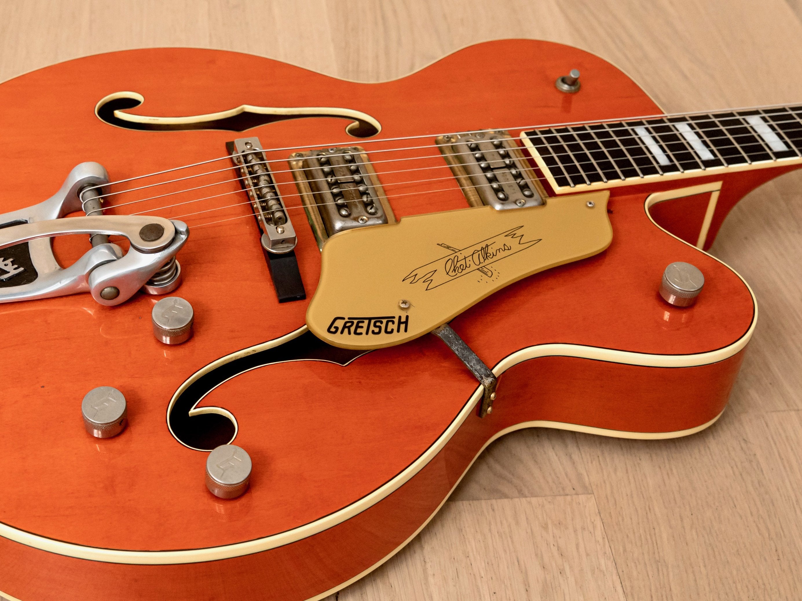 1989 Gretsch 6120 Chet Atkins Electric Guitar Western Orange w/ Bigsby, FilterTrons, Case