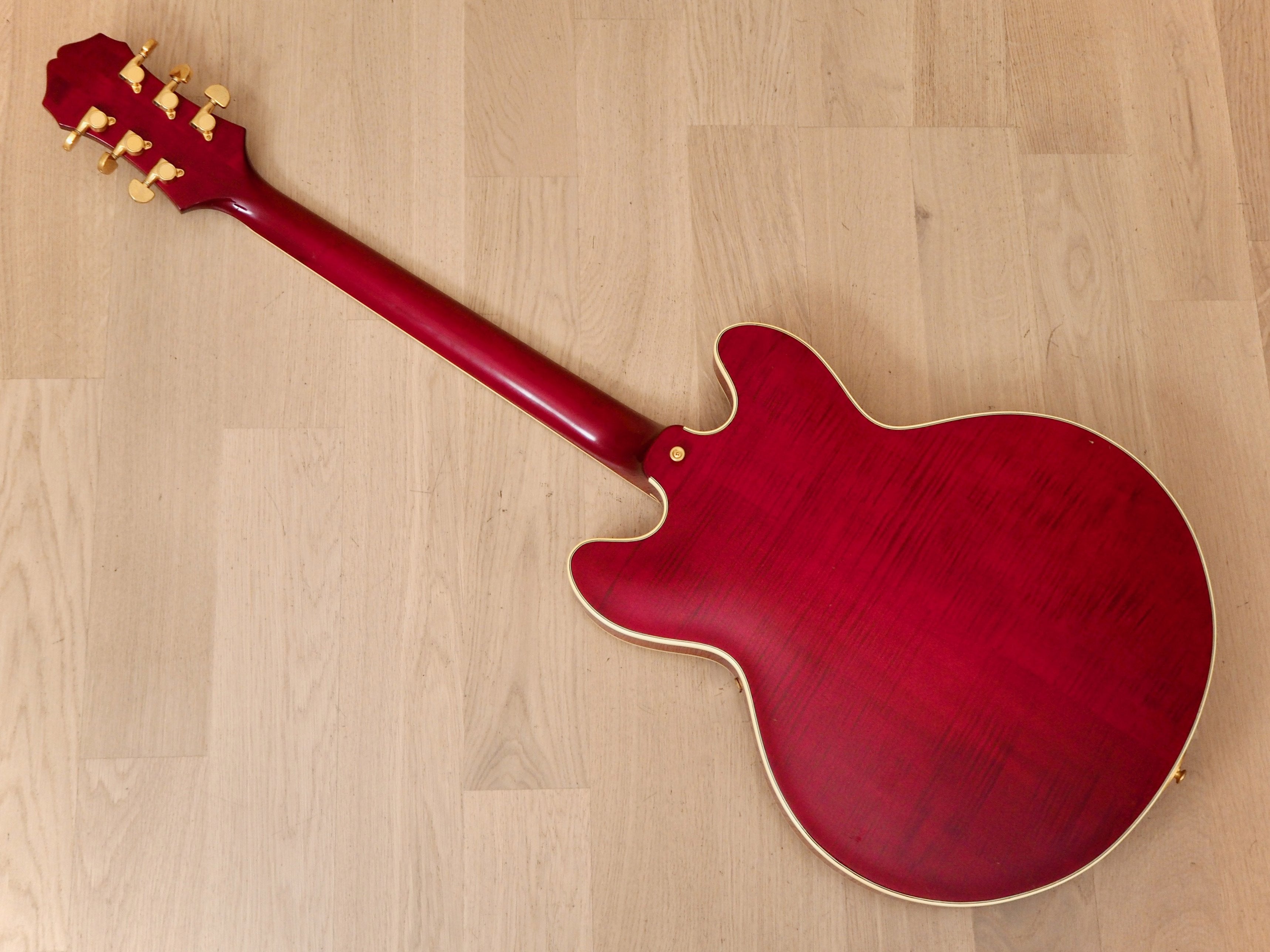 1993 Epiphone Sheraton Vintage Guitar Cherry, 100% Original w/ Case, Japan Terada