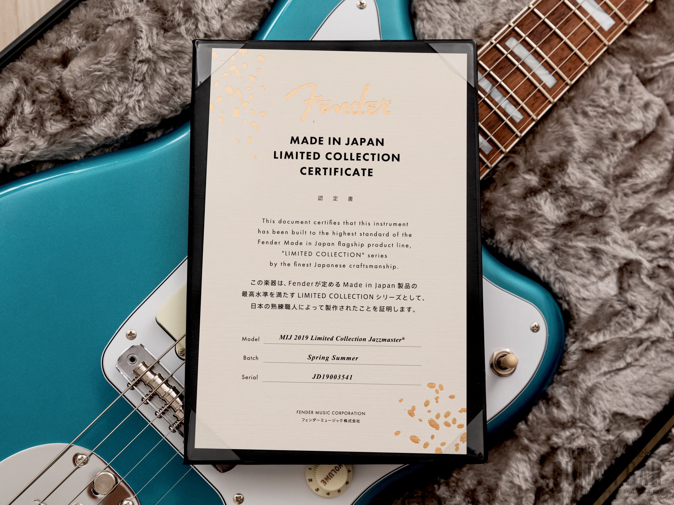 2019 Fender Limited Collection Jazzmaster Ocean Turquoise Lacquer w/ Case, COA & Hangtags, Japan MIJ