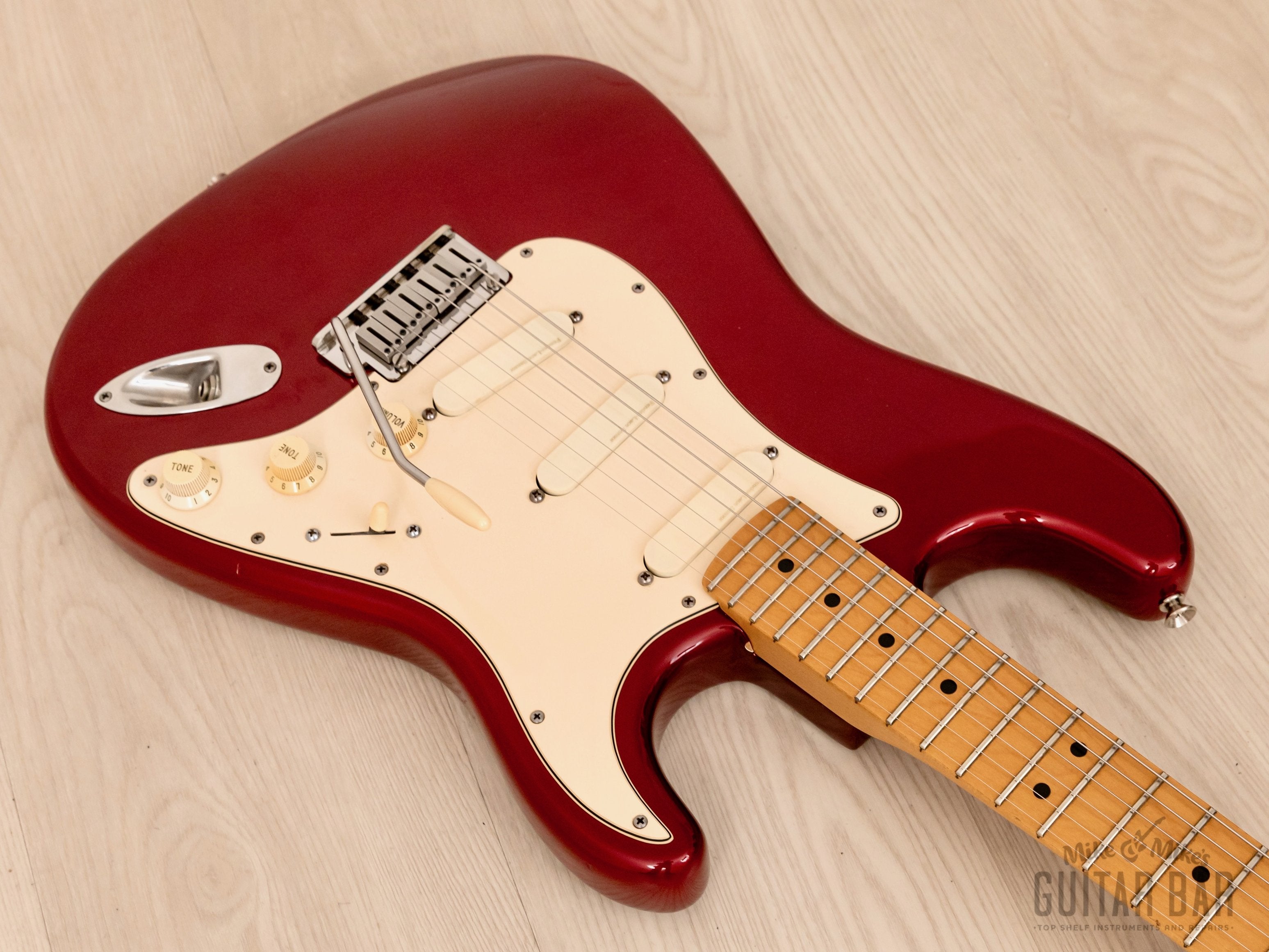 1989 Fender Stratocaster Plus Candy Apple Red w/ Lace Sensor Silver, 100% Original, Case & Strap