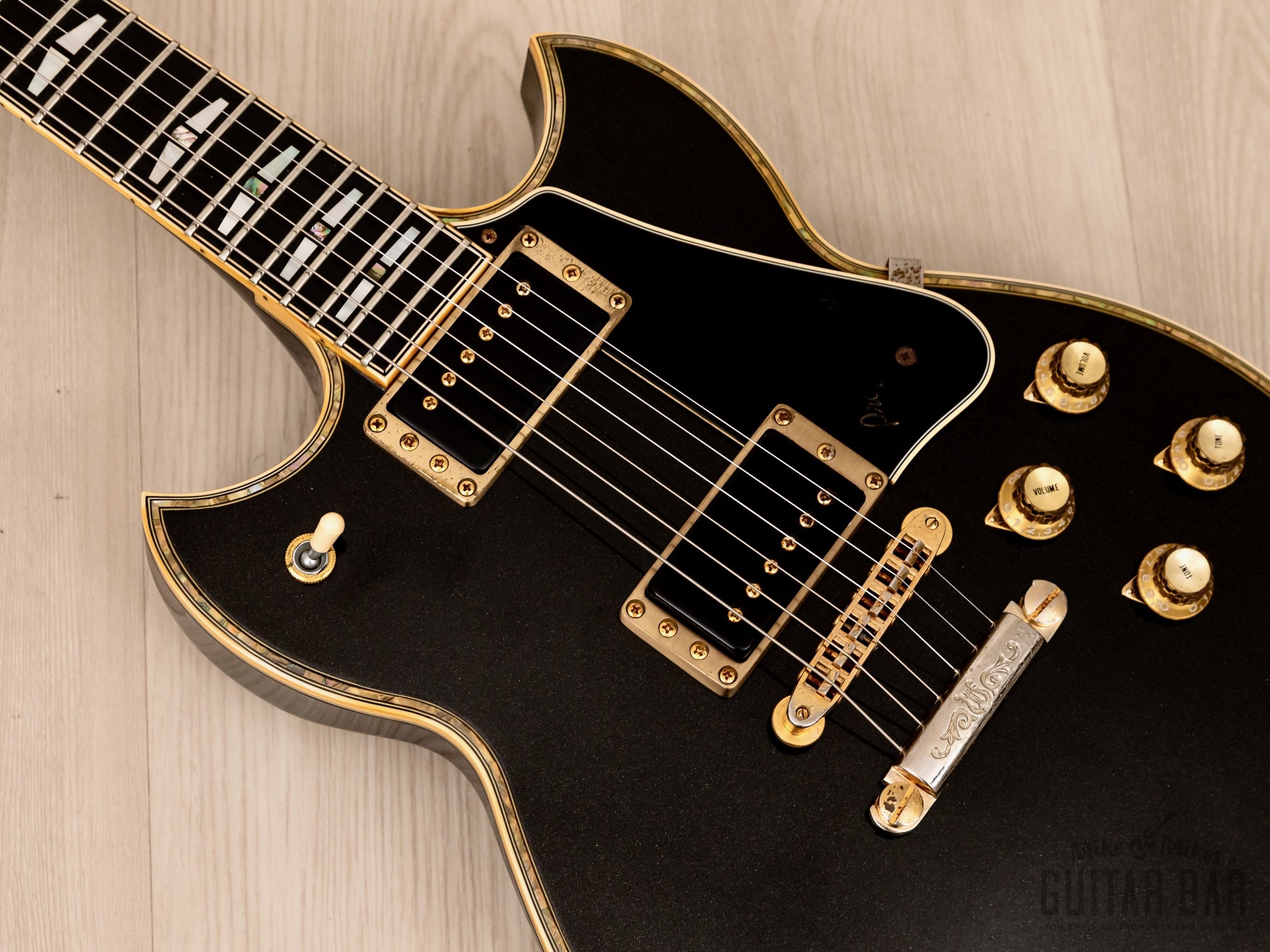 1982 Yamaha SG3000 Custom Vintage Guitar Metallic Black, Collector-Grade w/ Case & Hangtag