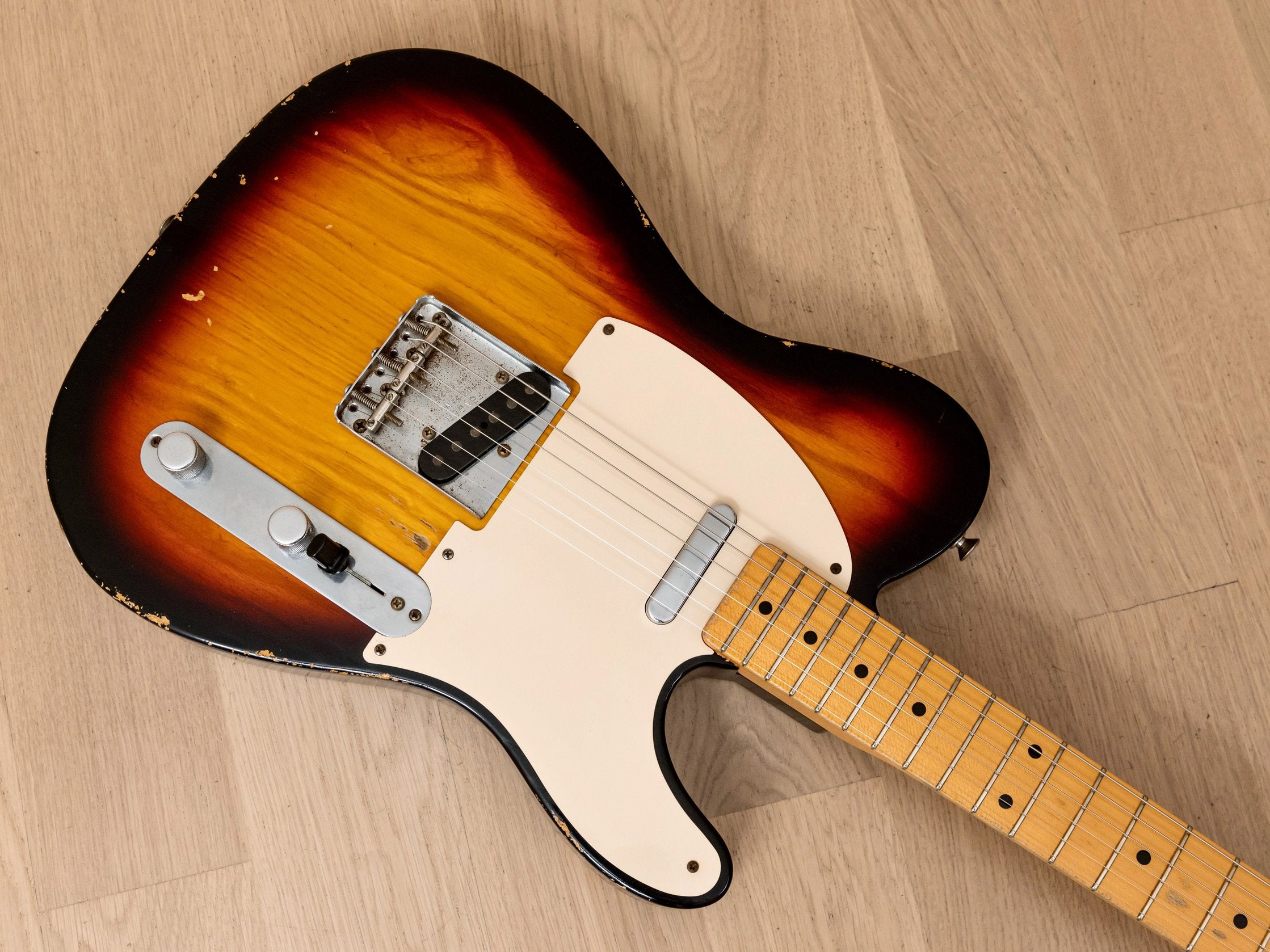 2012 Fender Custom Shop '58 Telecaster Relic Sunburst Ash Body w/ Tweed Case, Tags & COA