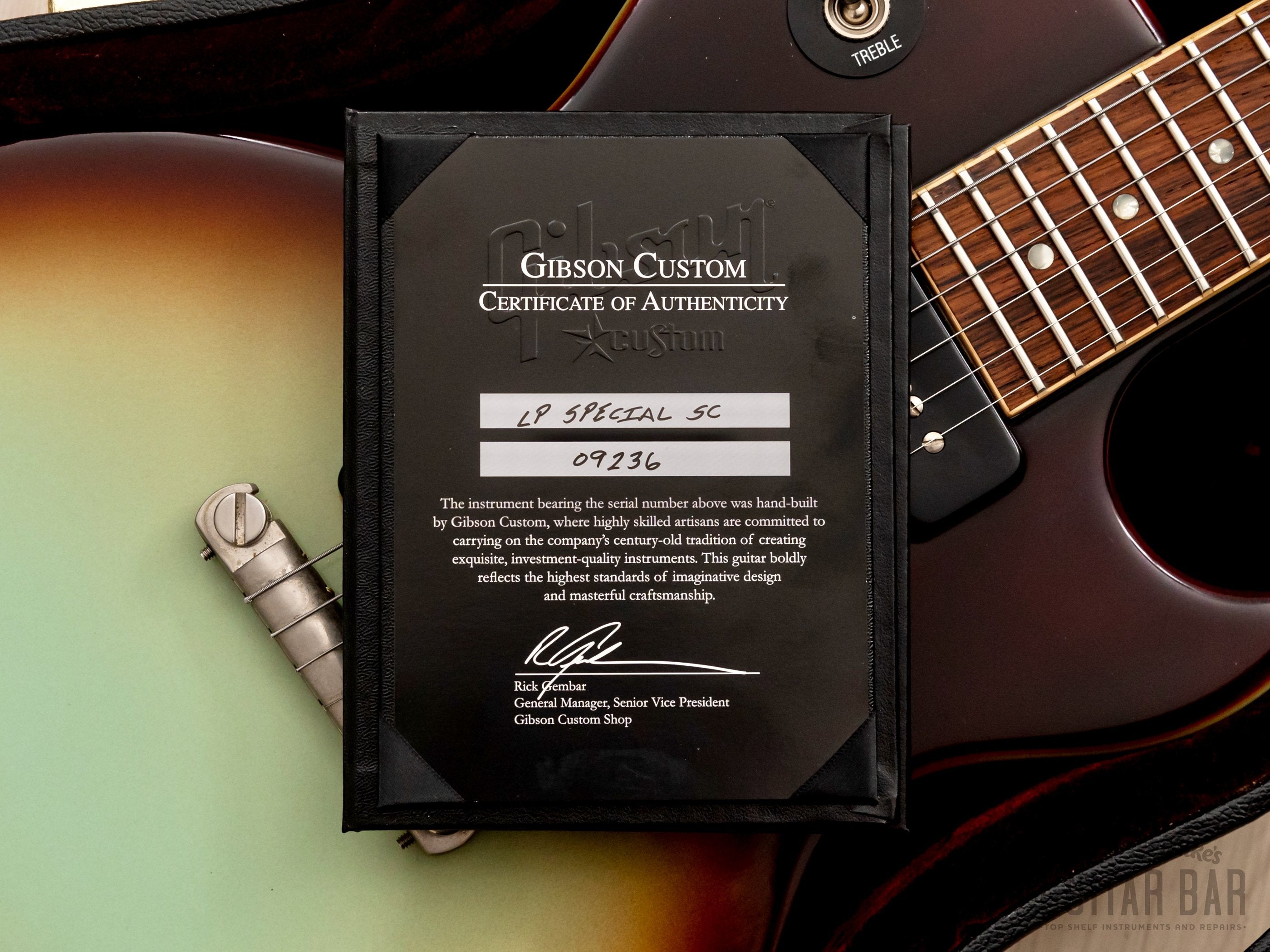 2010 Gibson Custom Shop Les Paul Special Single Cut Kerry Green/Tobacco Burst w/ Case, COA