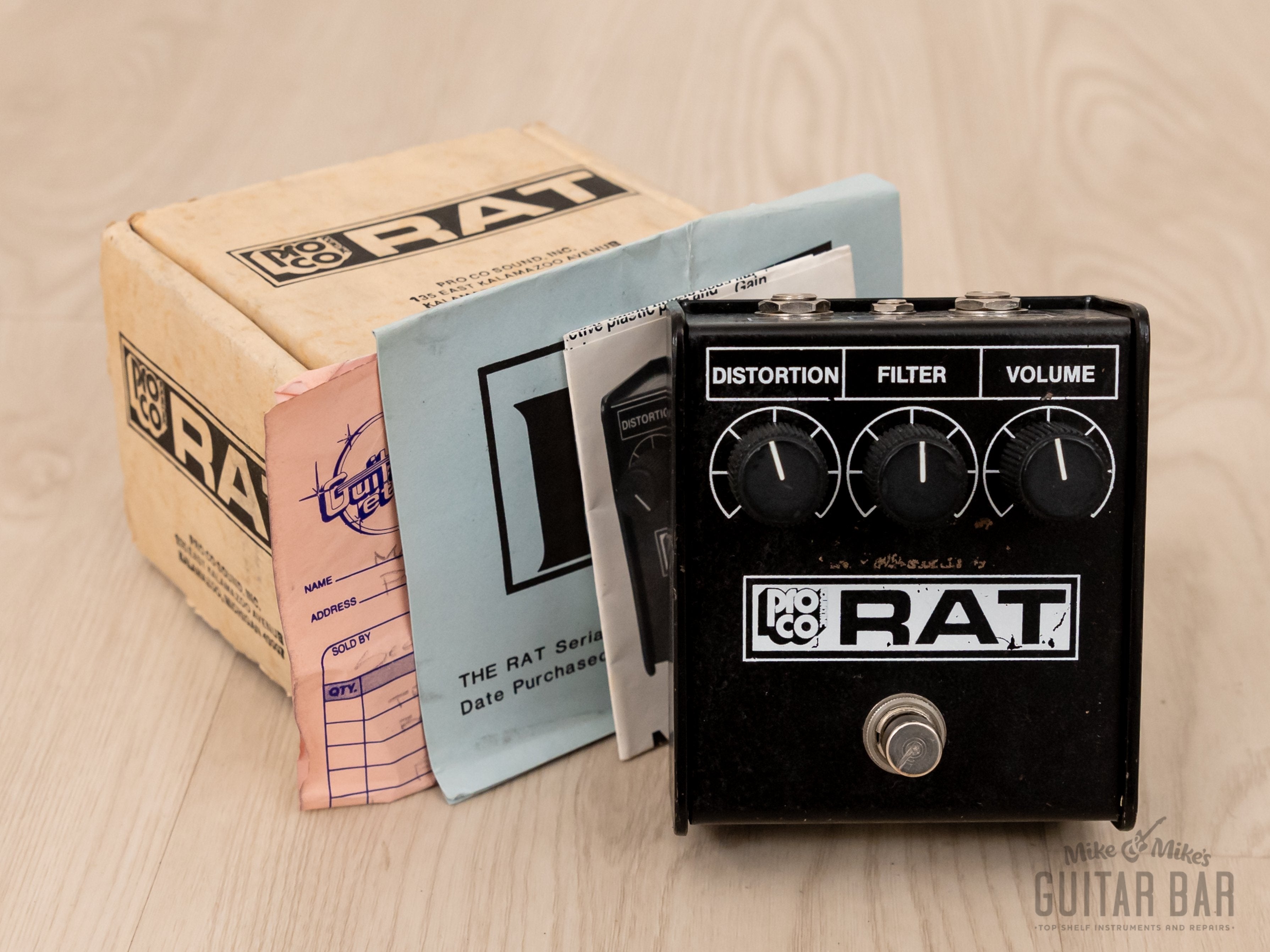 1984 ProCo Rat Small Box White Face Vintage Distortion Guitar 