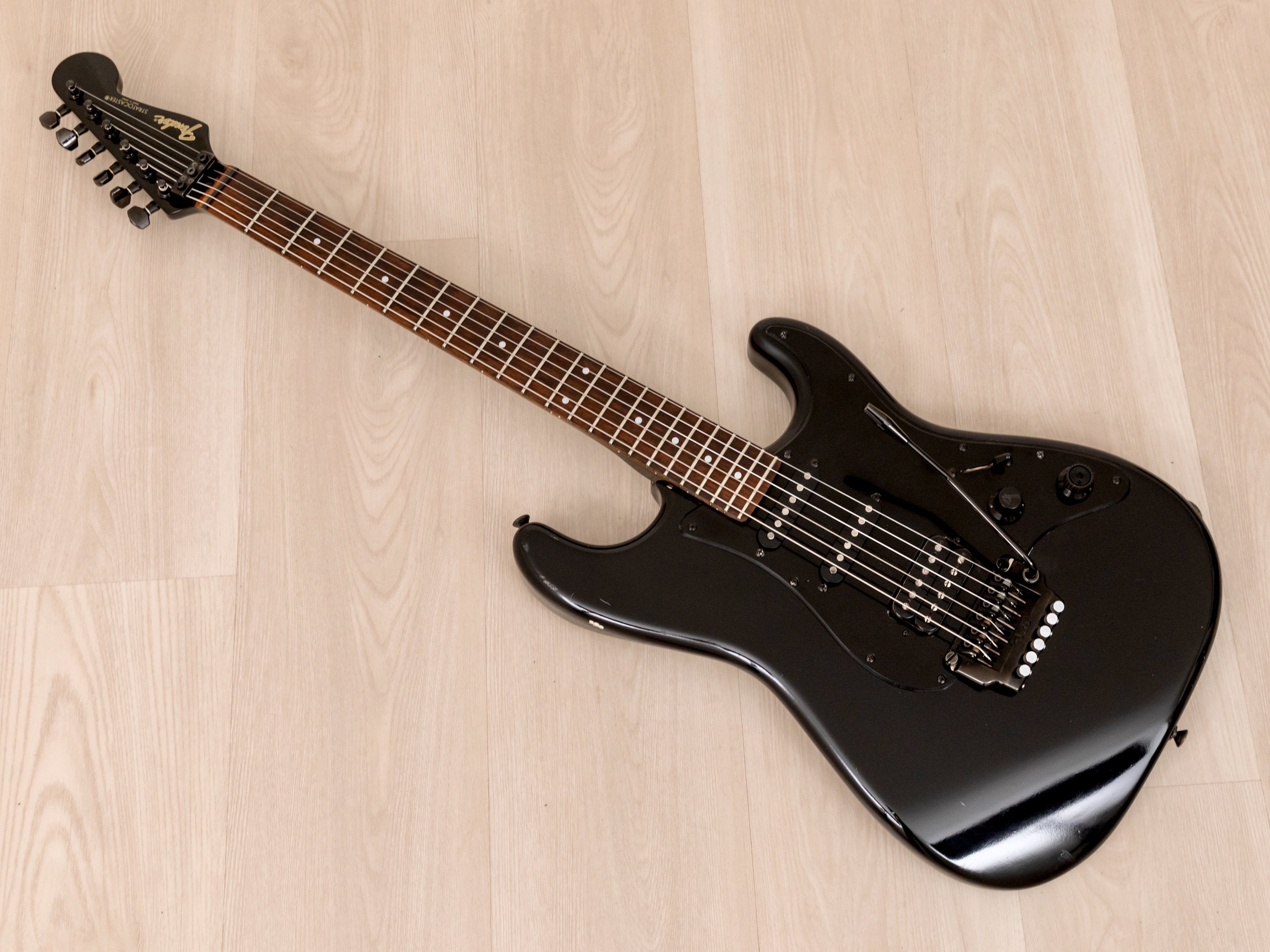 1985 Fender Boxer Series Stratocaster ST-556 Black 100% Original, Japan MIJ Fujgen