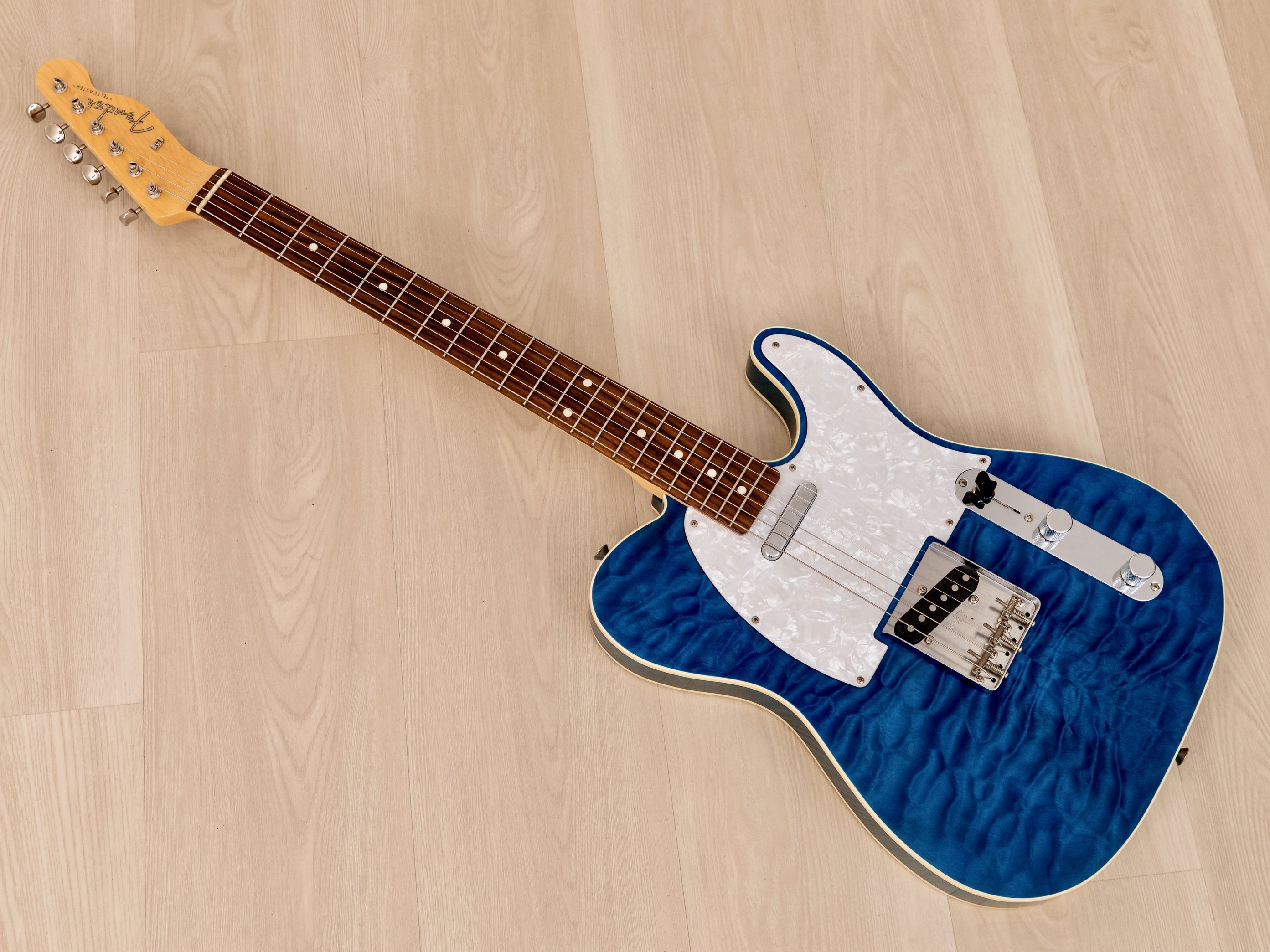 2012 Fender Telecaster Custom TL62B/QT TRB Quilted Maple Transparent Blue, Japan MIJ