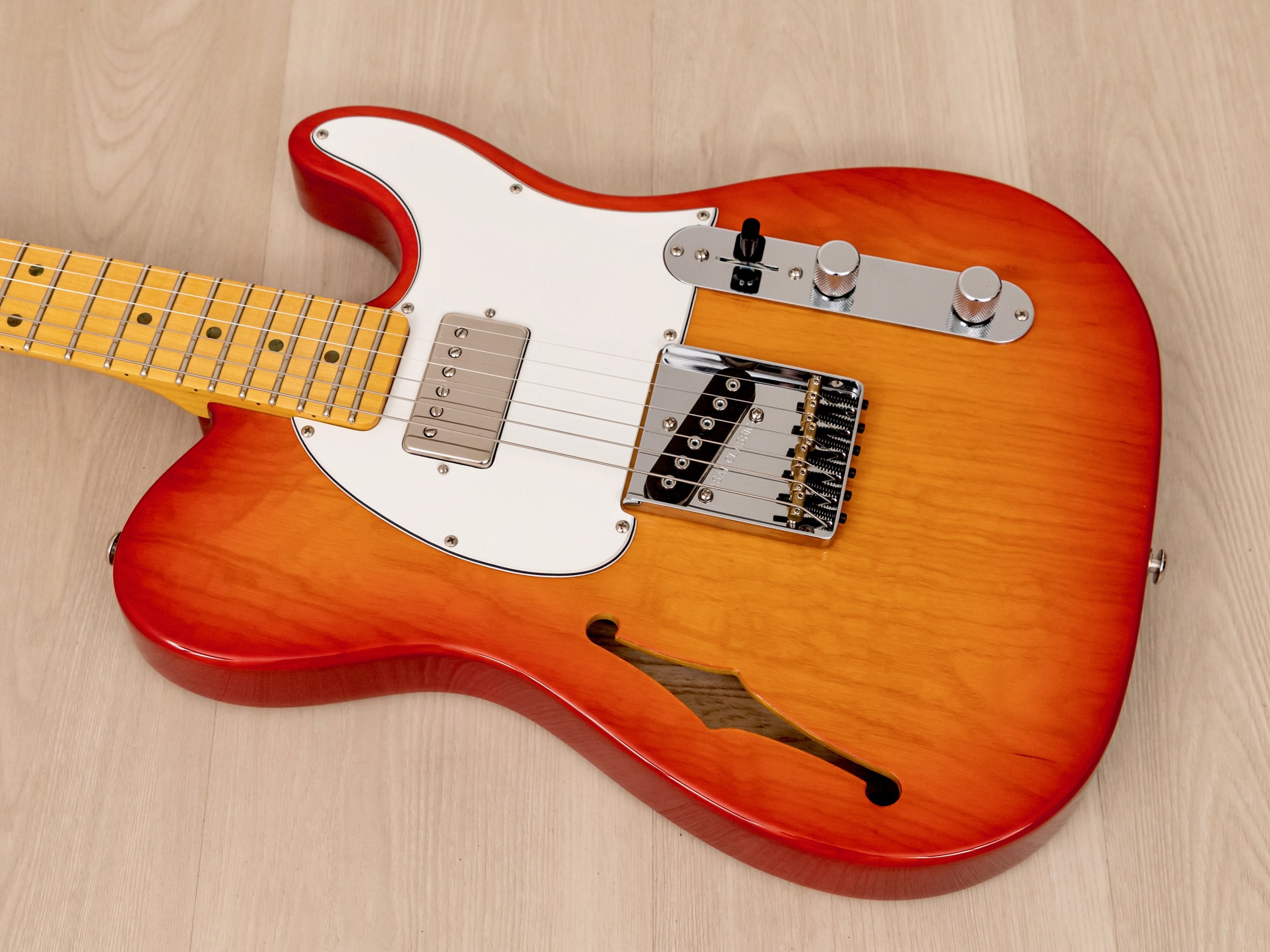 2008 G&L ASAT Classic Bluesboy Semi-Hollow Cherry Sunburst w/ Case, Tags, COA