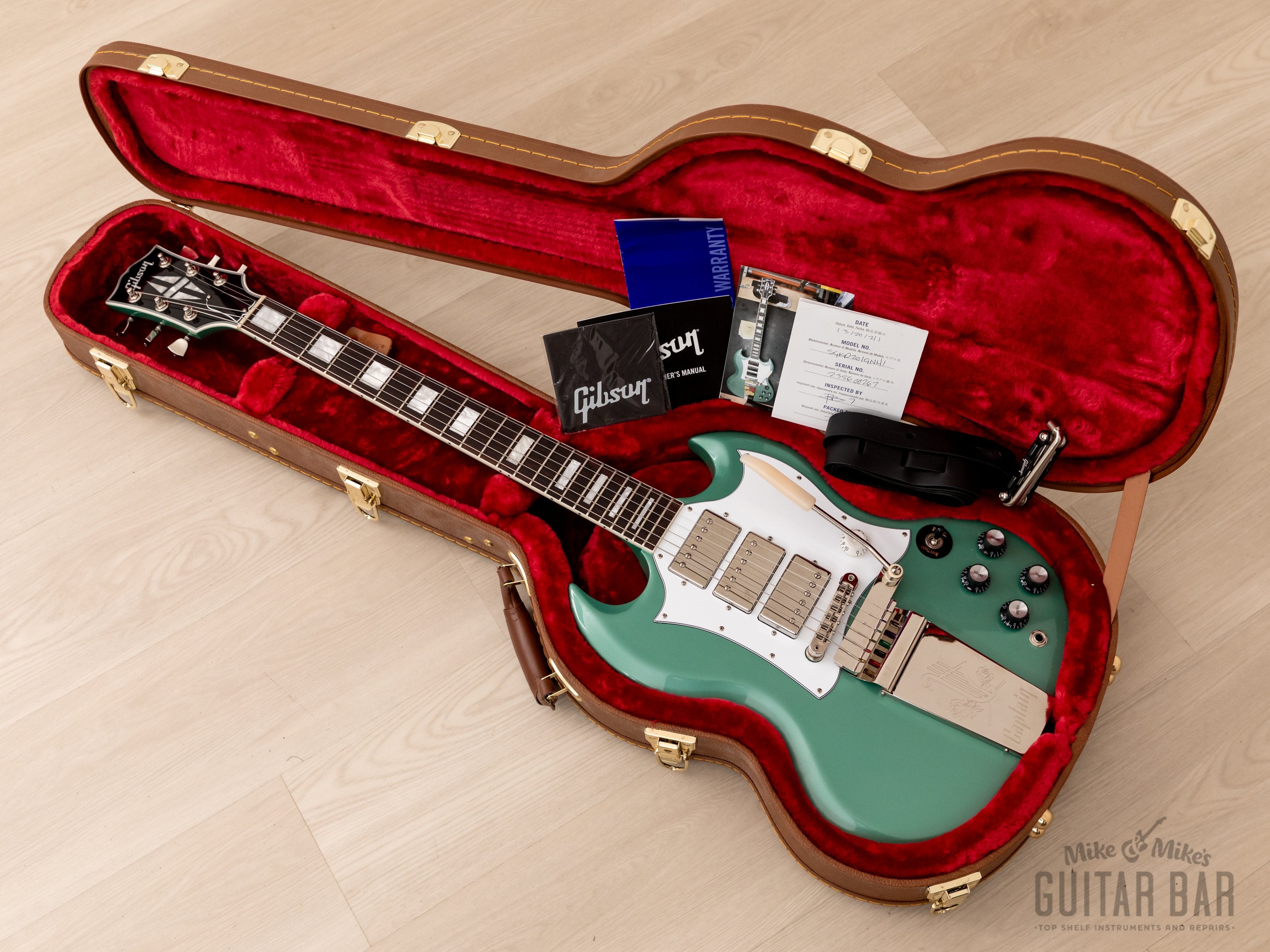 2021 Gibson Kirk Douglas Signature SG Custom Inverness Green, Near-Mint w/ Case, Tags