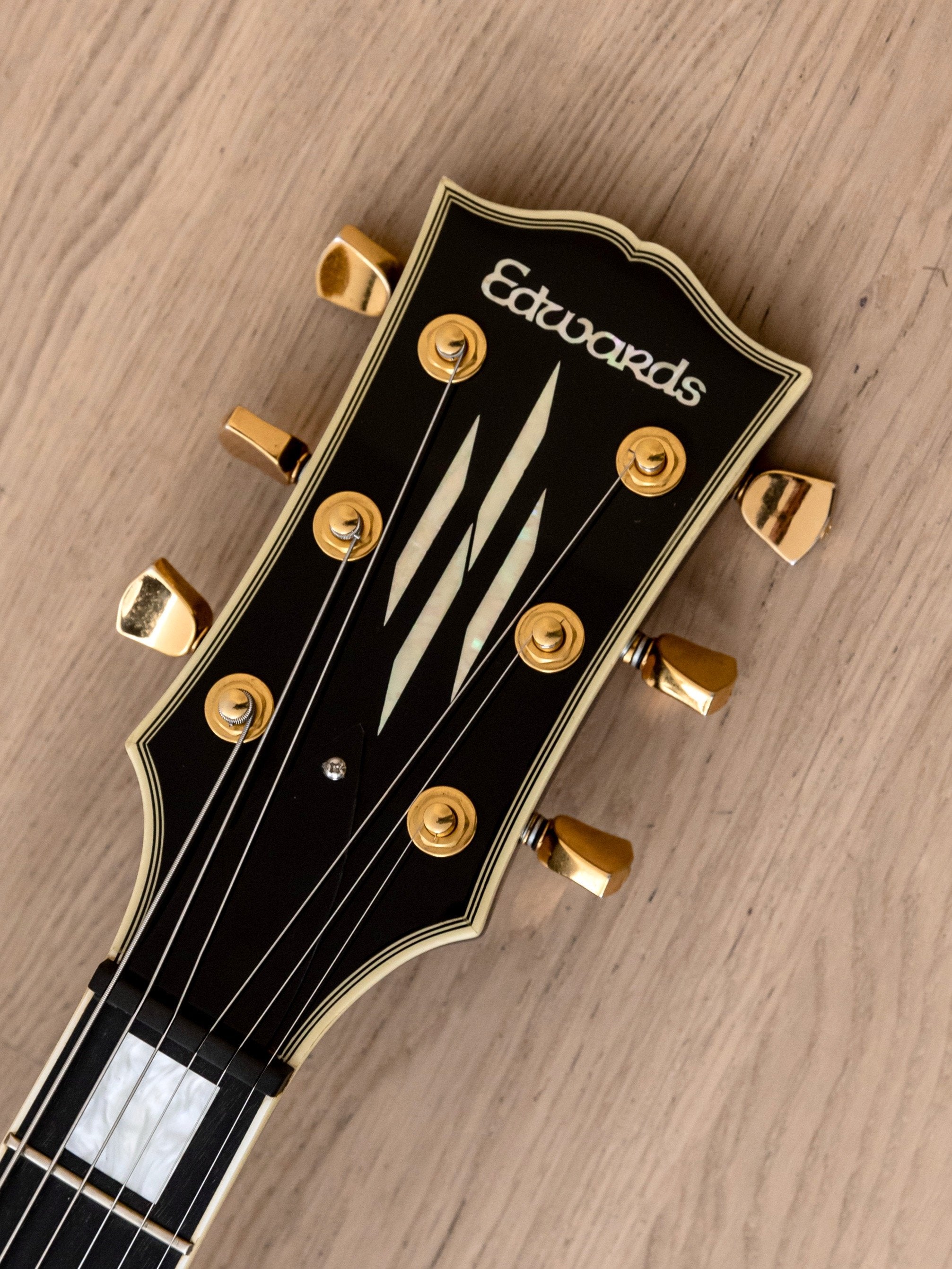 Edwards by ESP E-LP-92CD Custom Black Beauty w/ EMG 81, Ebony Board & Huge Neck, Japan