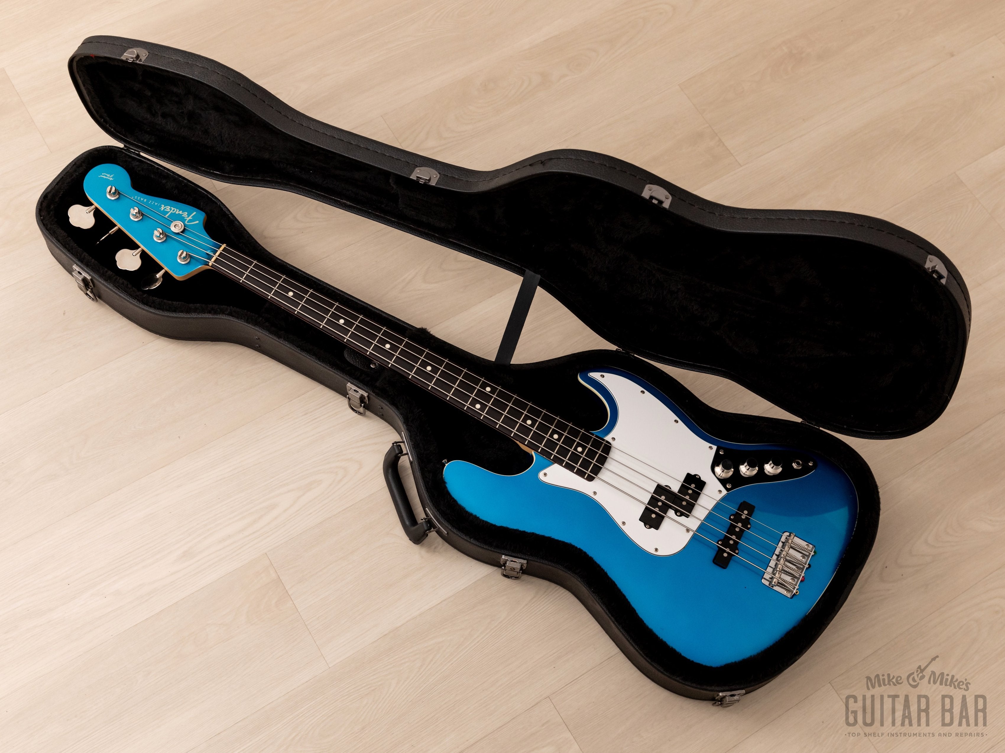 2013 Fender Aerodyne Jazz Bass PJ FSR Lake Placid Blue w/ Case, Japan MIJ