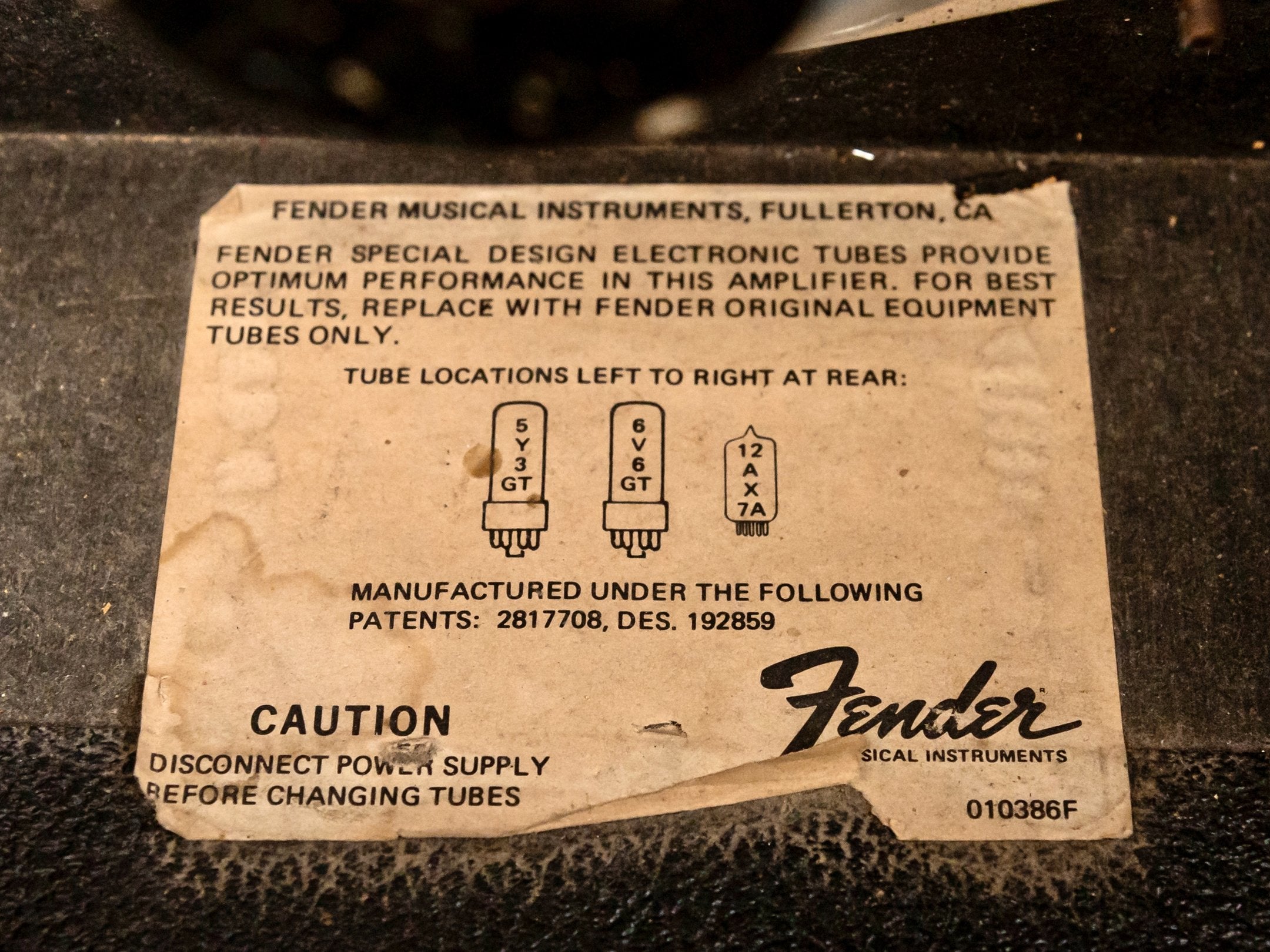 Fender champ store tubes