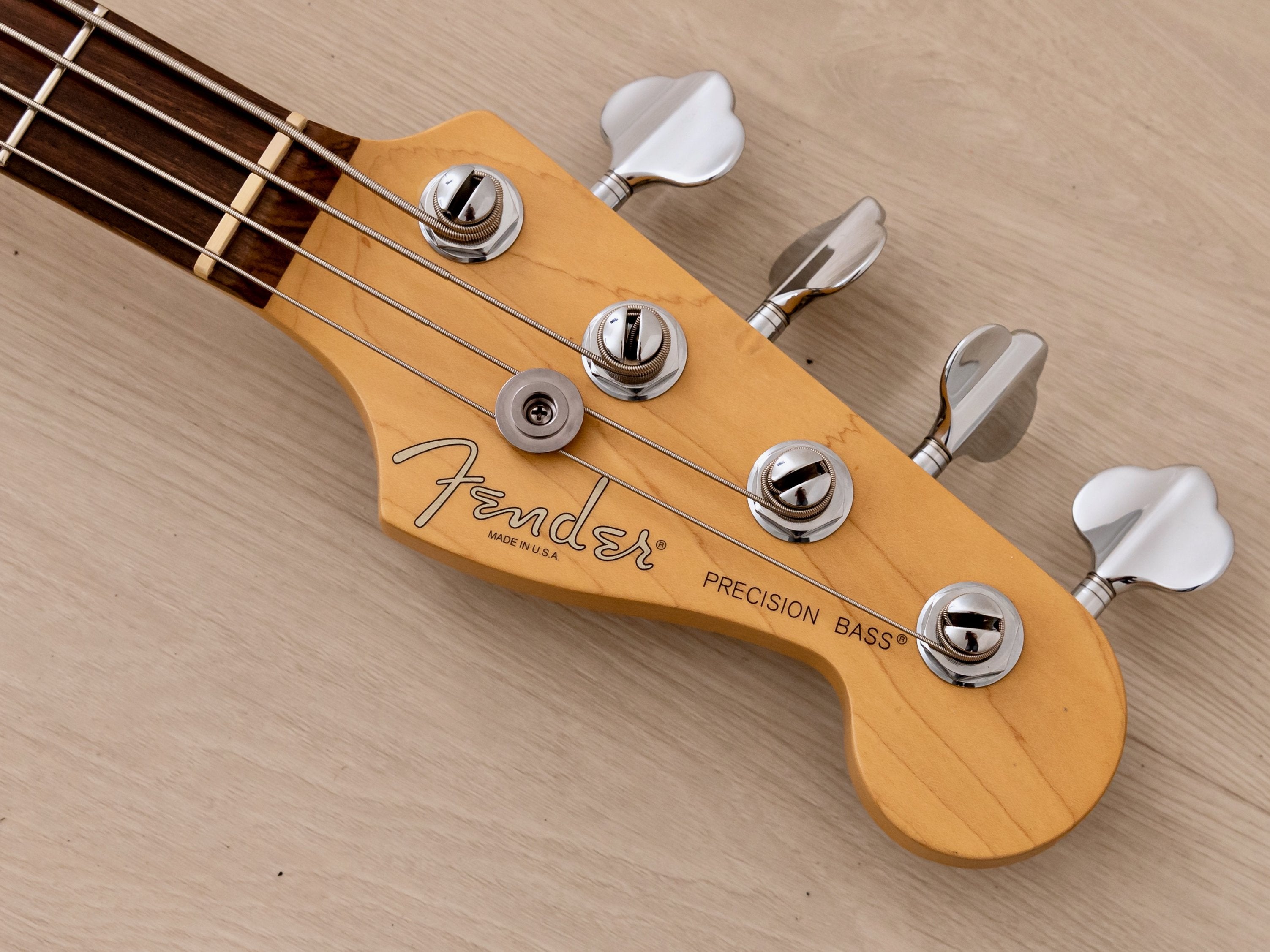 1997 Fender American Precision Bass Deluxe Inca Silver, Near Mint w/ Case