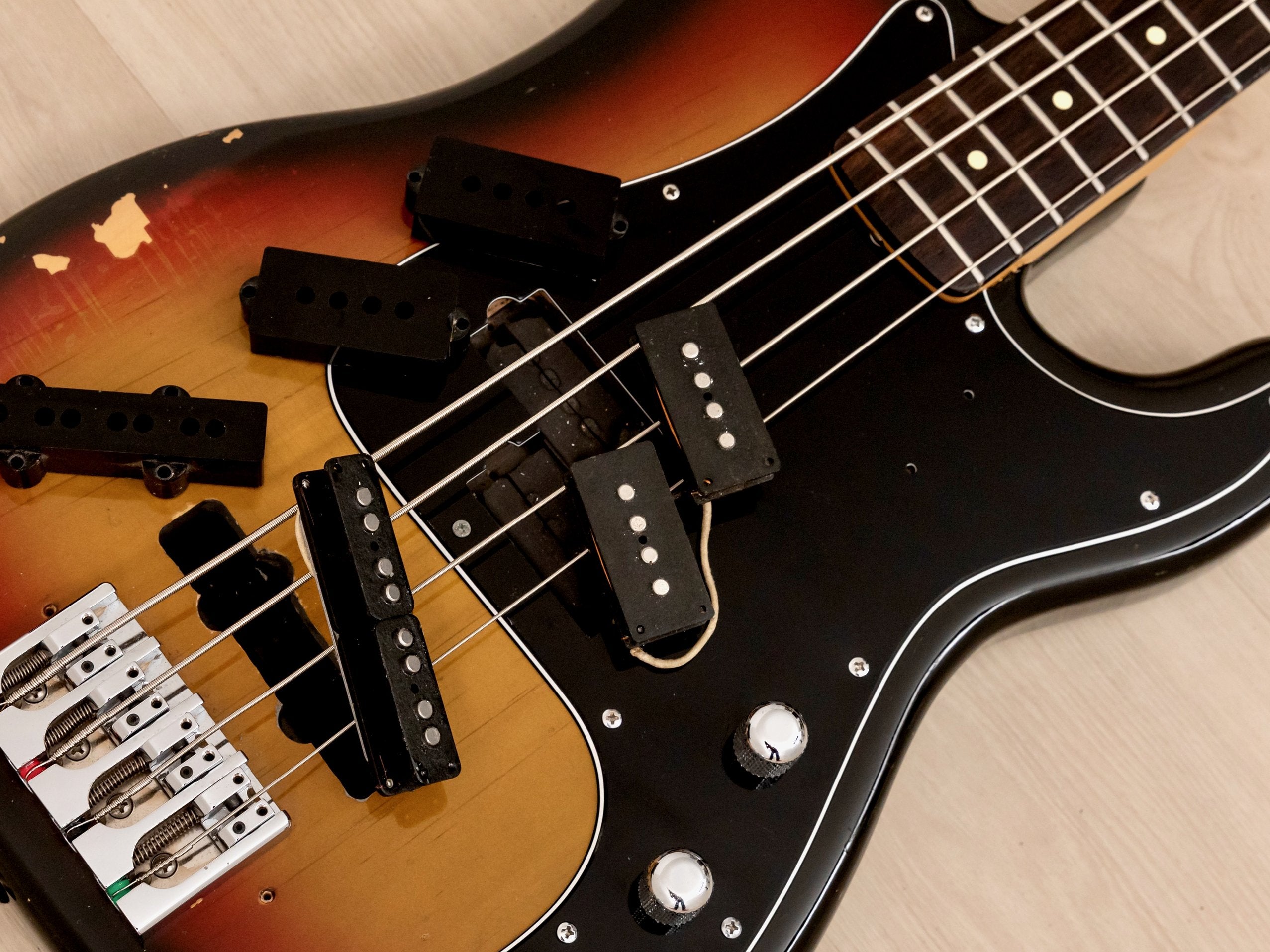 1970s Fender Precision Bass Body w/ USA Custom Neck & Lindy Fralin Pickups, Sunburst w/ Case