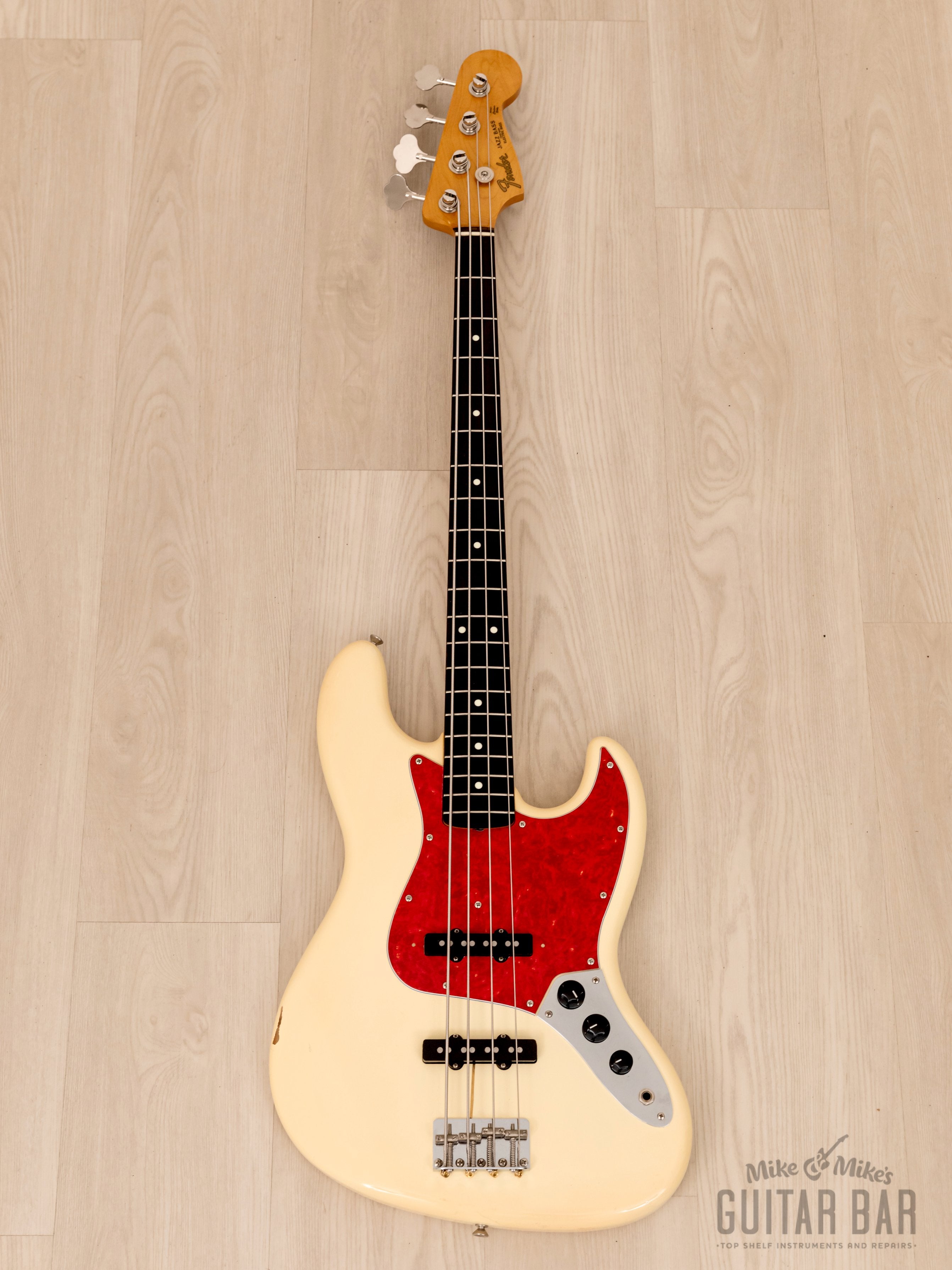 1985 Fender Jazz Bass '62 Vintage Reissue JB62-80 Olympic White, Japan MIJ Fujigen