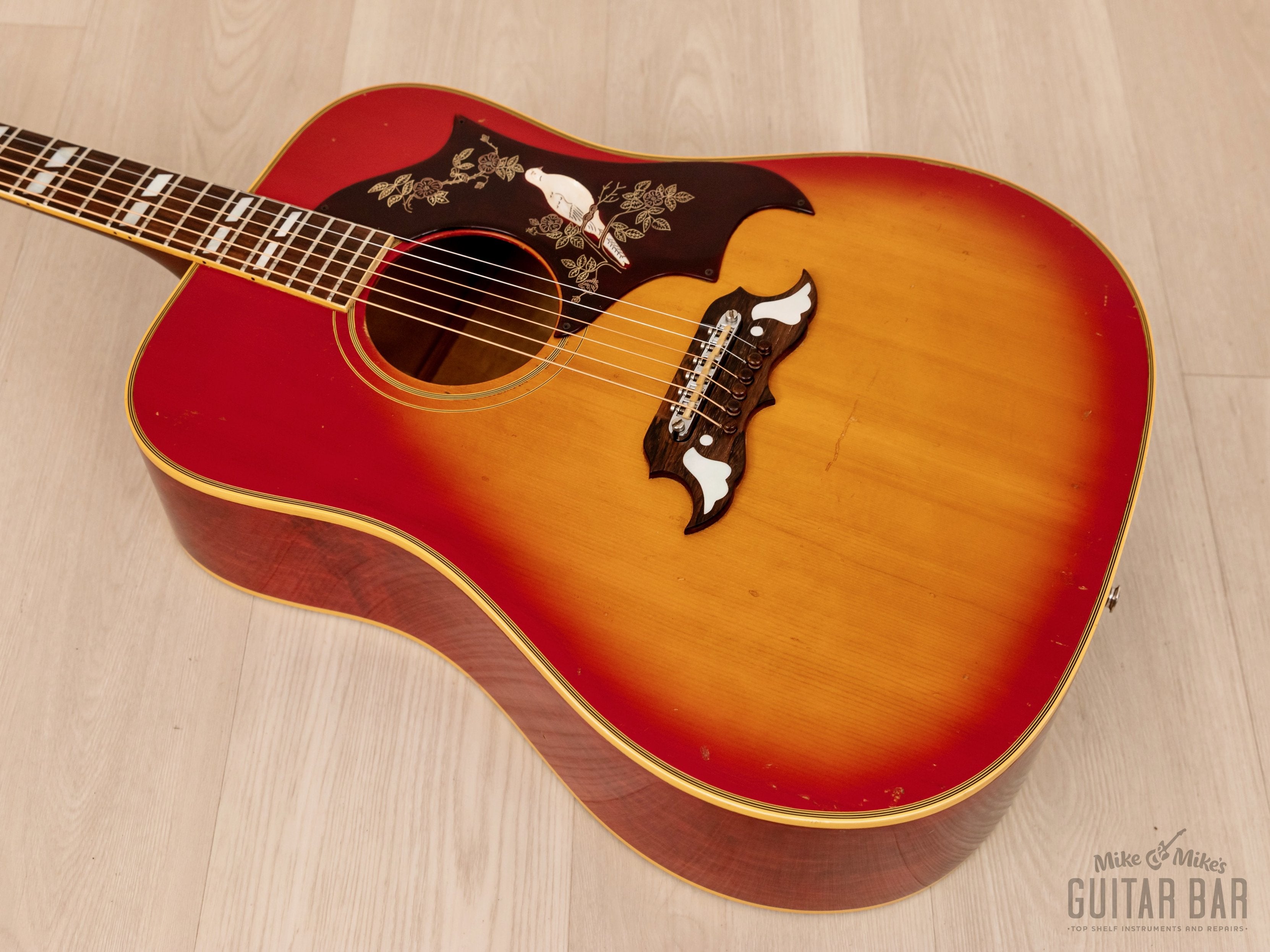 1968 Gibson Dove Vintage Dreadnought Guitar Cherry Sunburst w/ Case