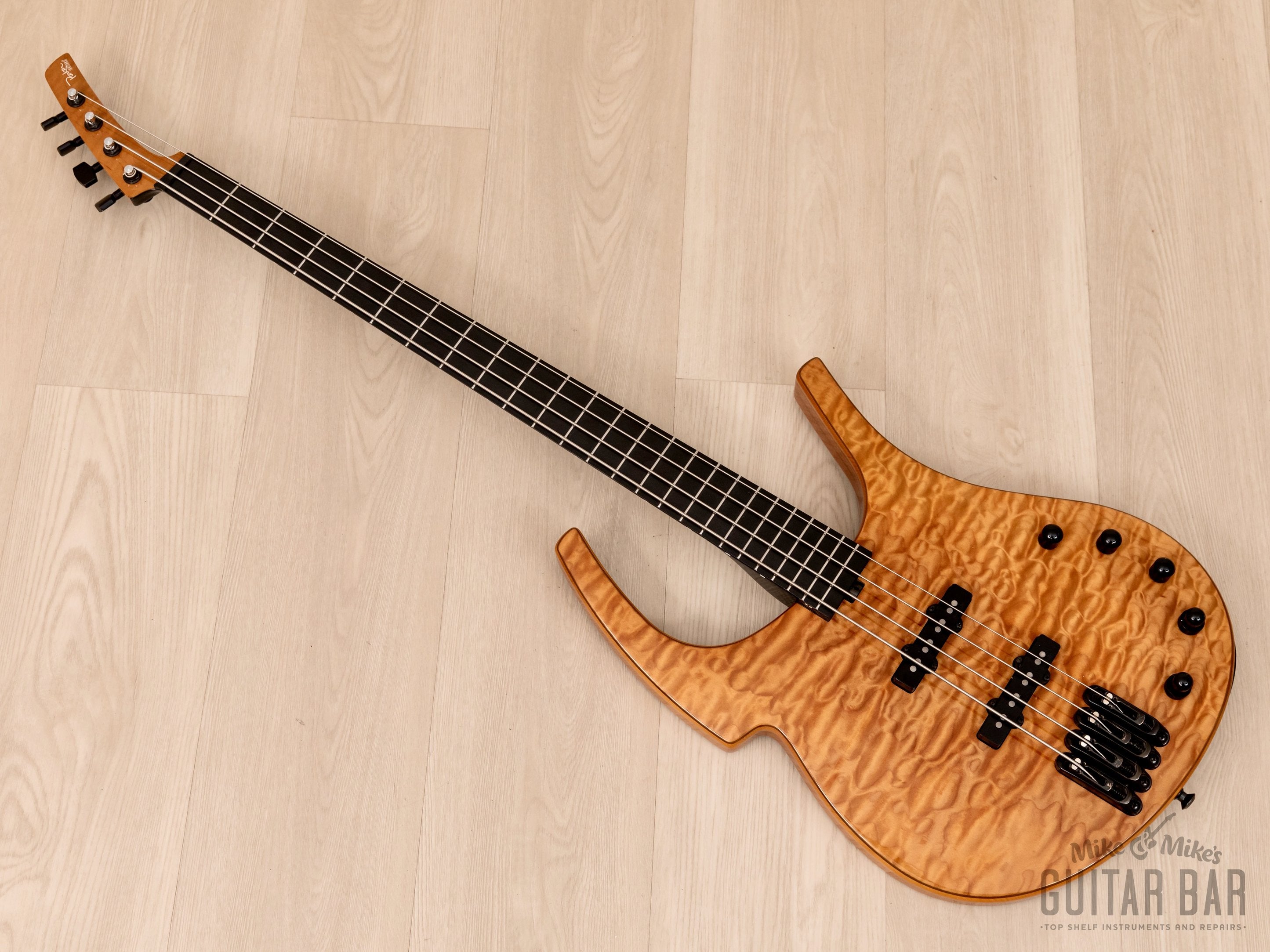 2003 Parker Fly Bass FB4 Quilted Maple w/ Dimarzio Ultra Jazz & Piezo Pickups, Active Fishman EQ